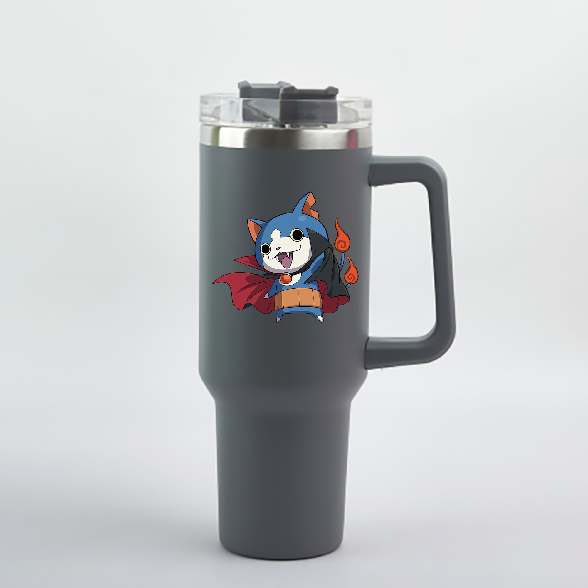 （画像用） 妖怪ウォッチ Yo-kai Watch 1200mL車用タンブラー - クリスタルステッカー（プラスチックストロー付き）