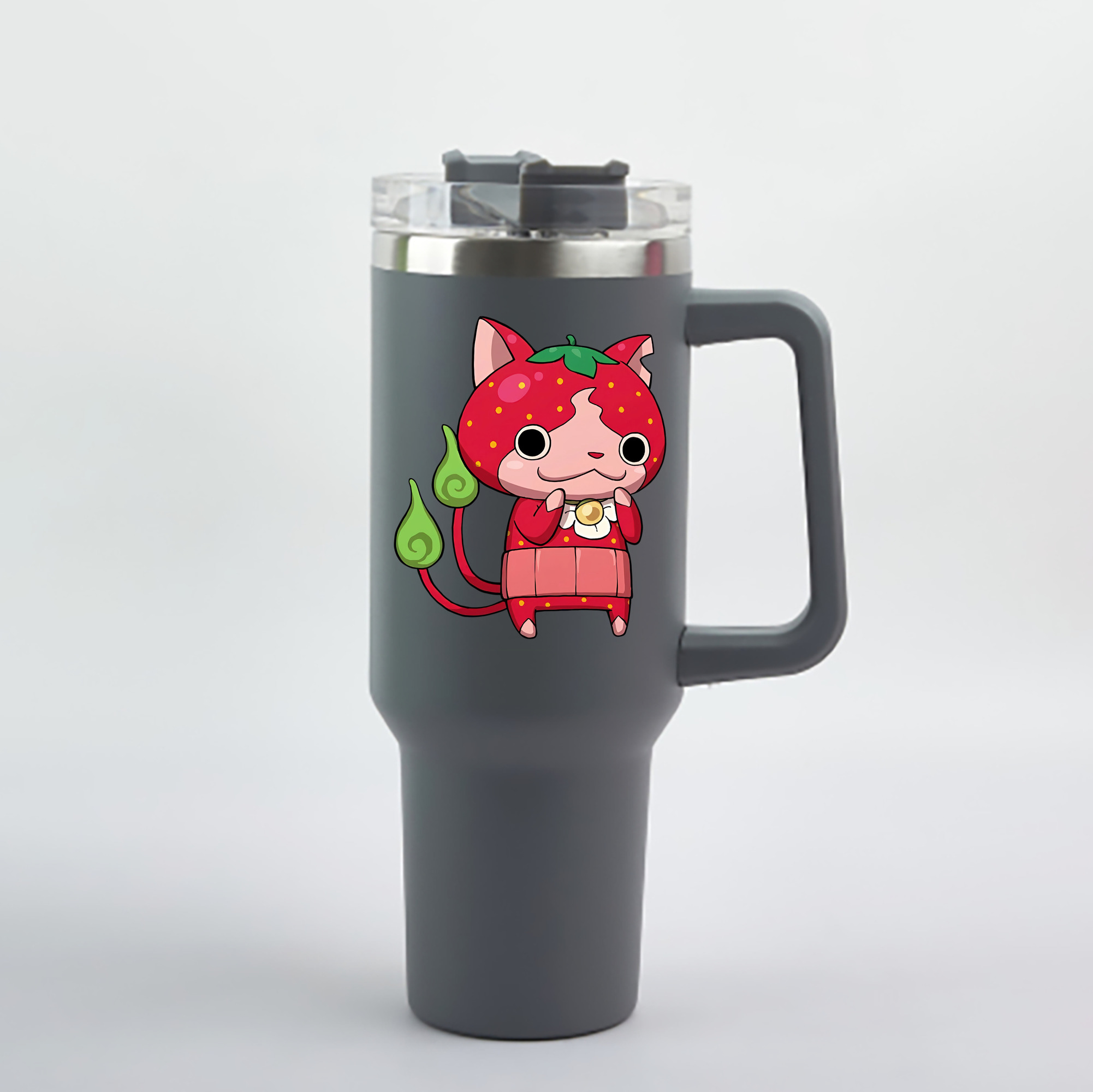 （画像用） 妖怪ウォッチ Yo-kai Watch 1200mL車用タンブラー - クリスタルステッカー（プラスチックストロー付き）
