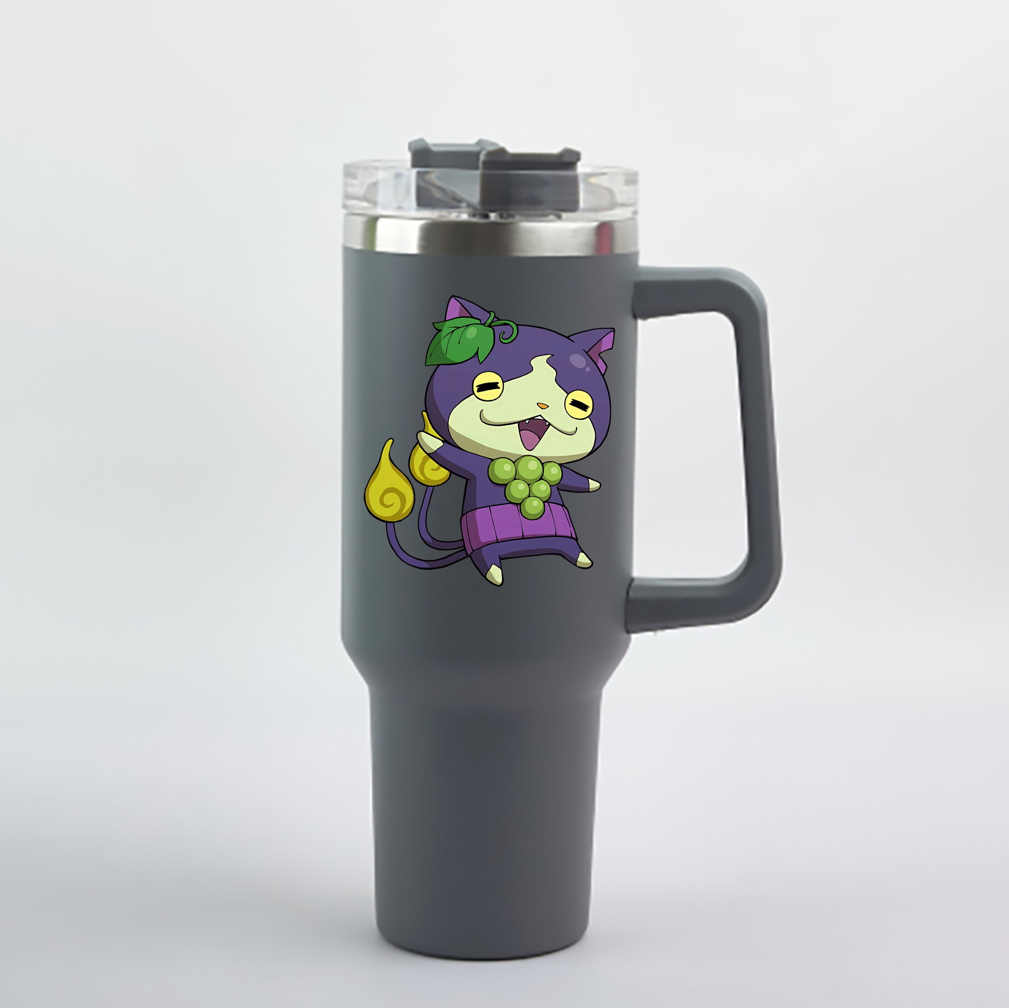 （画像用） 妖怪ウォッチ Yo-kai Watch 1200mL車用タンブラー - クリスタルステッカー（プラスチックストロー付き）