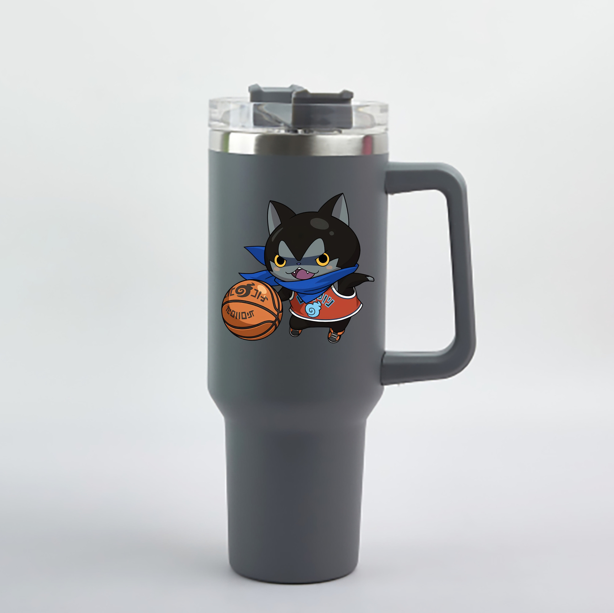 （画像用） 妖怪ウォッチ Yo-kai Watch 1200mL車用タンブラー - クリスタルステッカー（プラスチックストロー付き）
