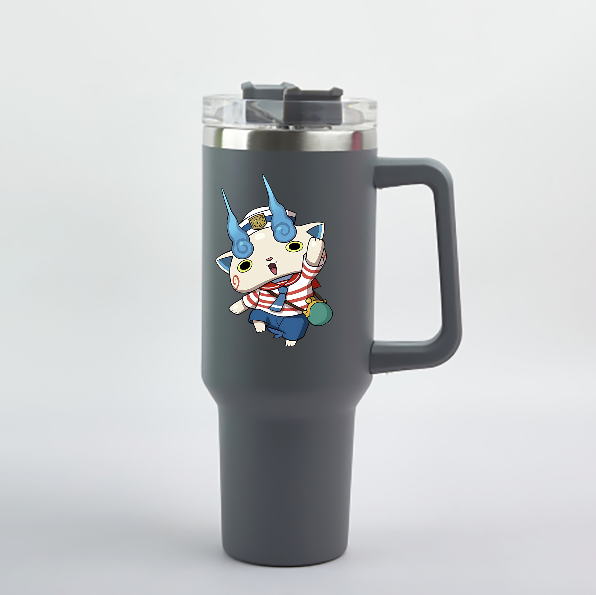 （画像用） 妖怪ウォッチ Yo-kai Watch 1200mL車用タンブラー - クリスタルステッカー（プラスチックストロー付き）