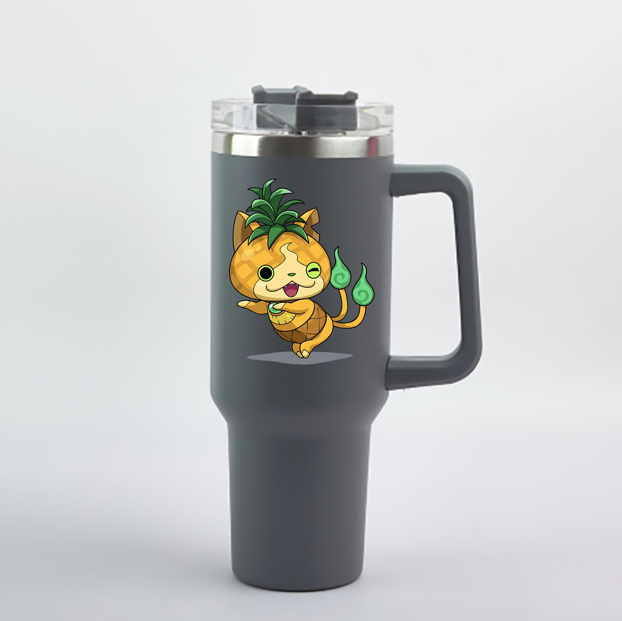 （画像用） 妖怪ウォッチ Yo-kai Watch 1200mL車用タンブラー - クリスタルステッカー（プラスチックストロー付き）