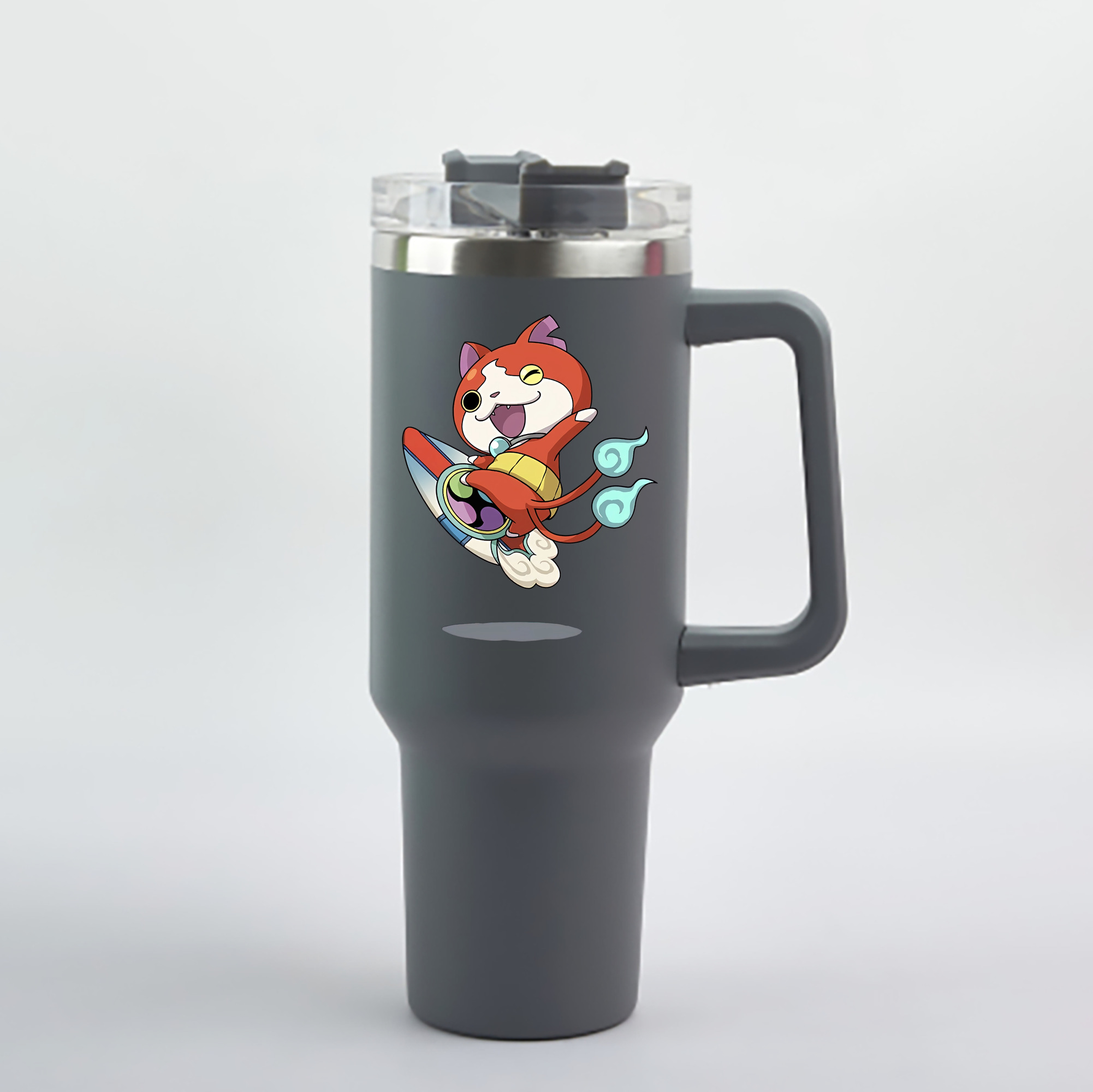 （画像用） 妖怪ウォッチ Yo-kai Watch 1200mL車用タンブラー - クリスタルステッカー（プラスチックストロー付き）