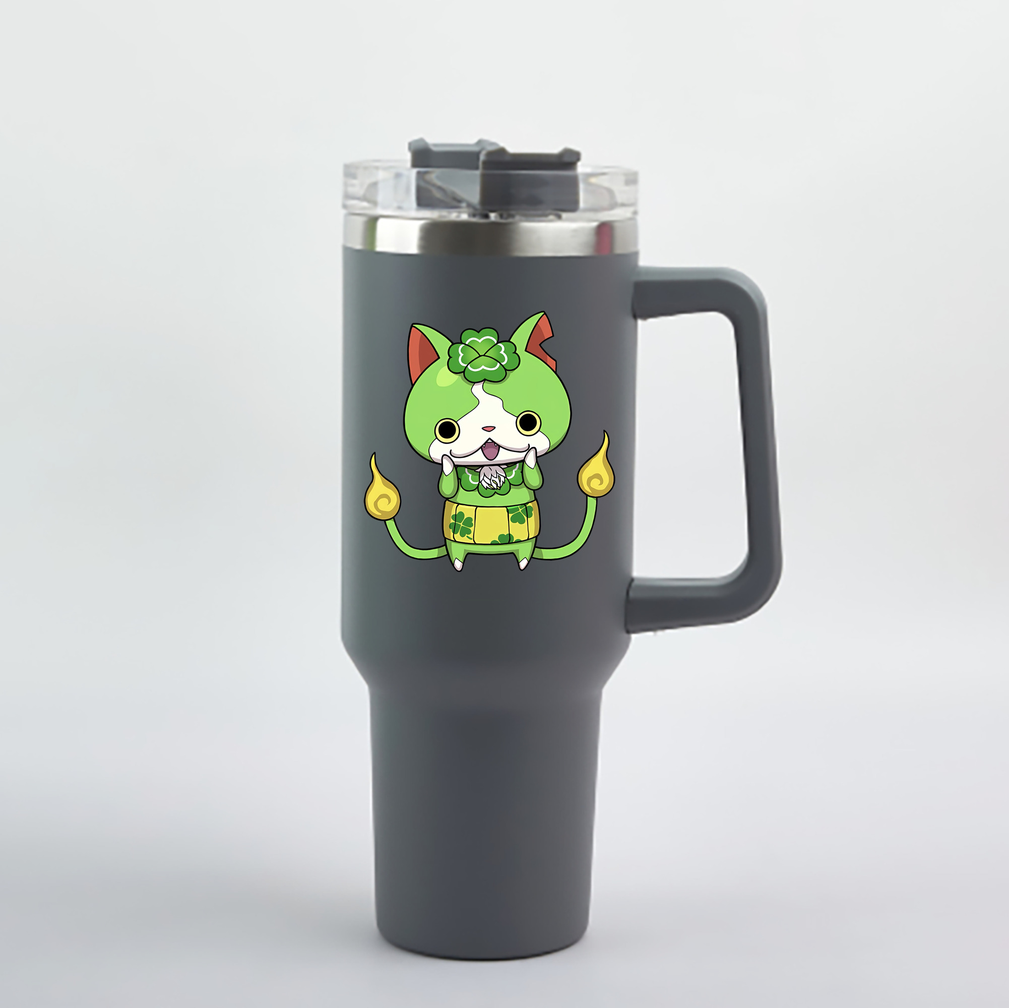 （画像用） 妖怪ウォッチ Yo-kai Watch 1200mL車用タンブラー - クリスタルステッカー（プラスチックストロー付き）