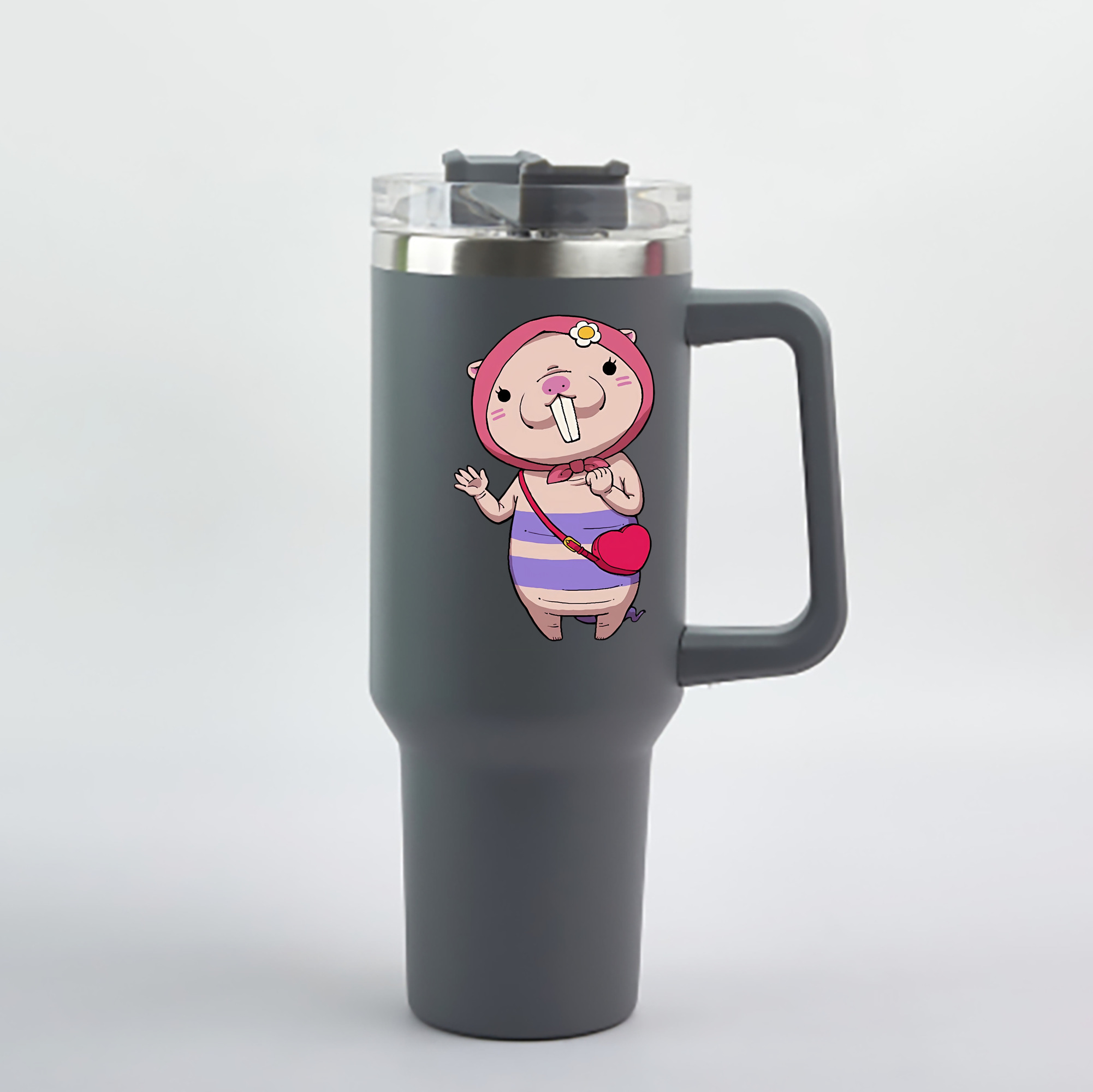 （画像用） 妖怪ウォッチ Yo-kai Watch 1200mL車用タンブラー - クリスタルステッカー（プラスチックストロー付き）