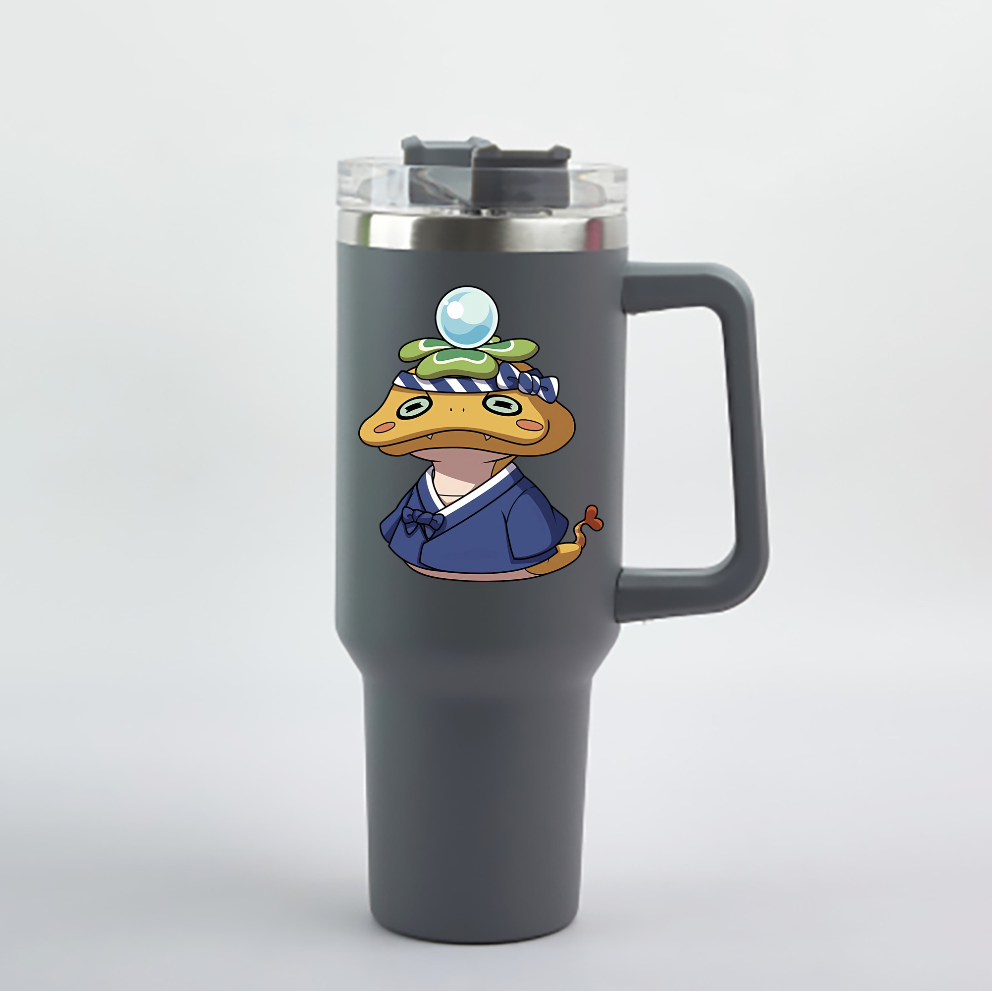 （画像用） 妖怪ウォッチ Yo-kai Watch 1200mL車用タンブラー - クリスタルステッカー（プラスチックストロー付き）