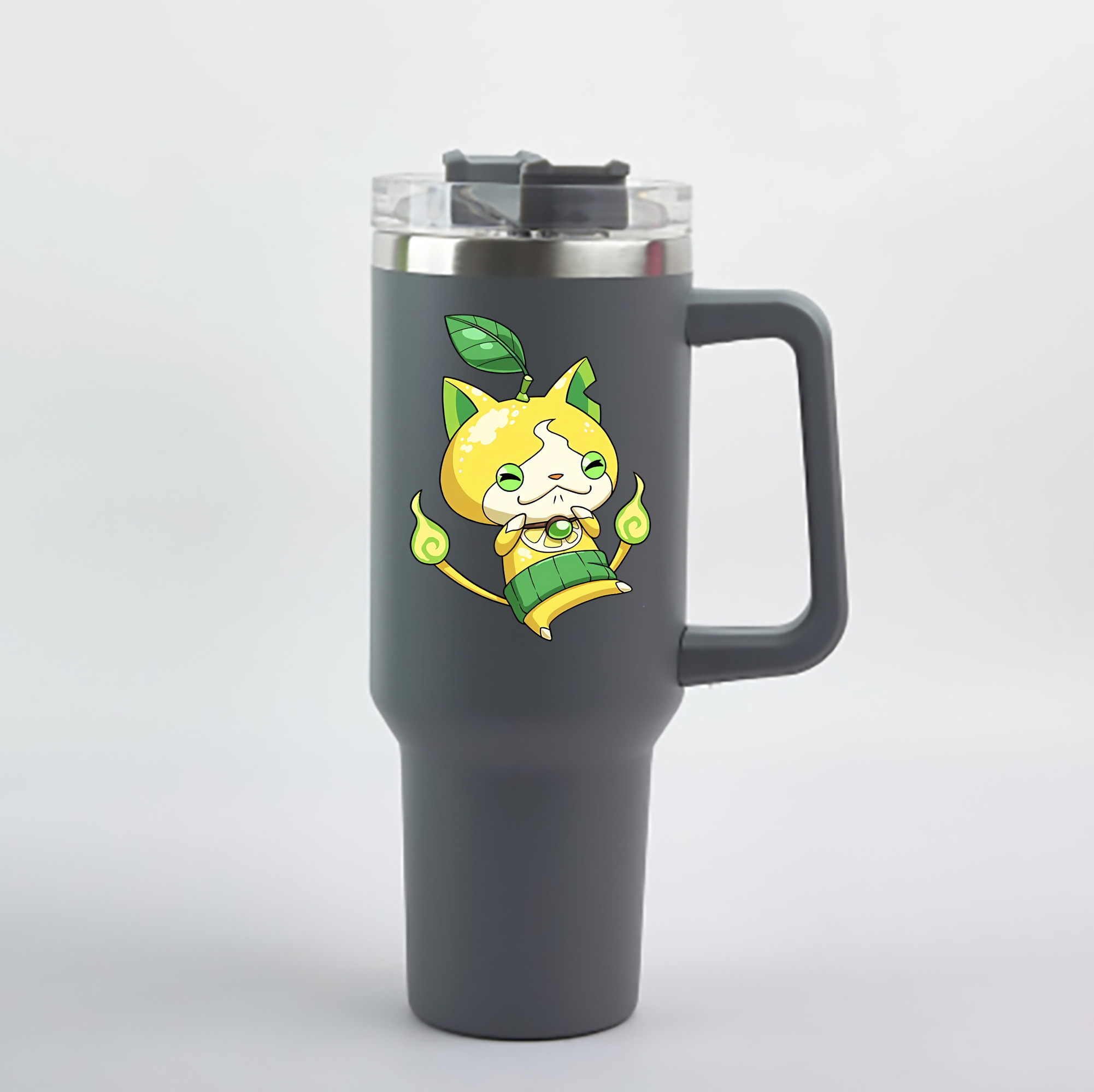 （画像用） 妖怪ウォッチ Yo-kai Watch 1200mL車用タンブラー - クリスタルステッカー（プラスチックストロー付き）