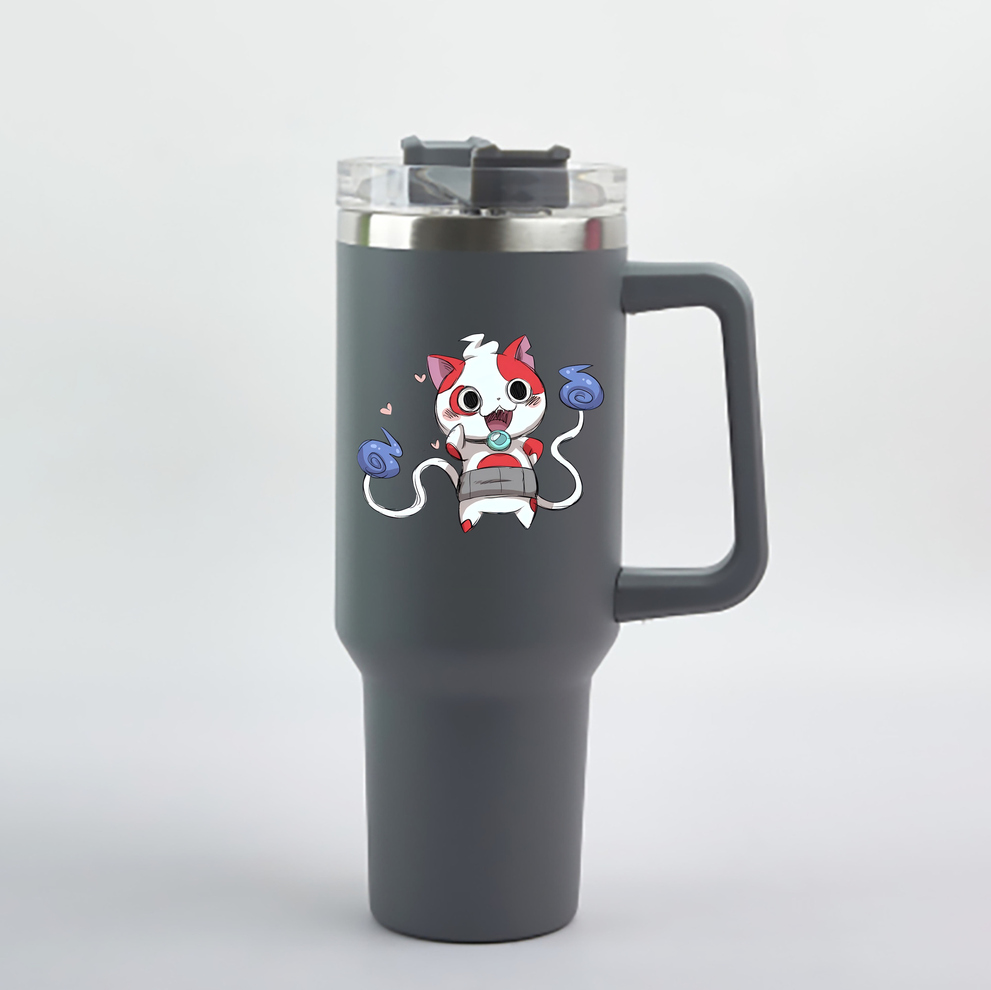（画像用） 妖怪ウォッチ Yo-kai Watch 1200mL車用タンブラー - クリスタルステッカー（プラスチックストロー付き）