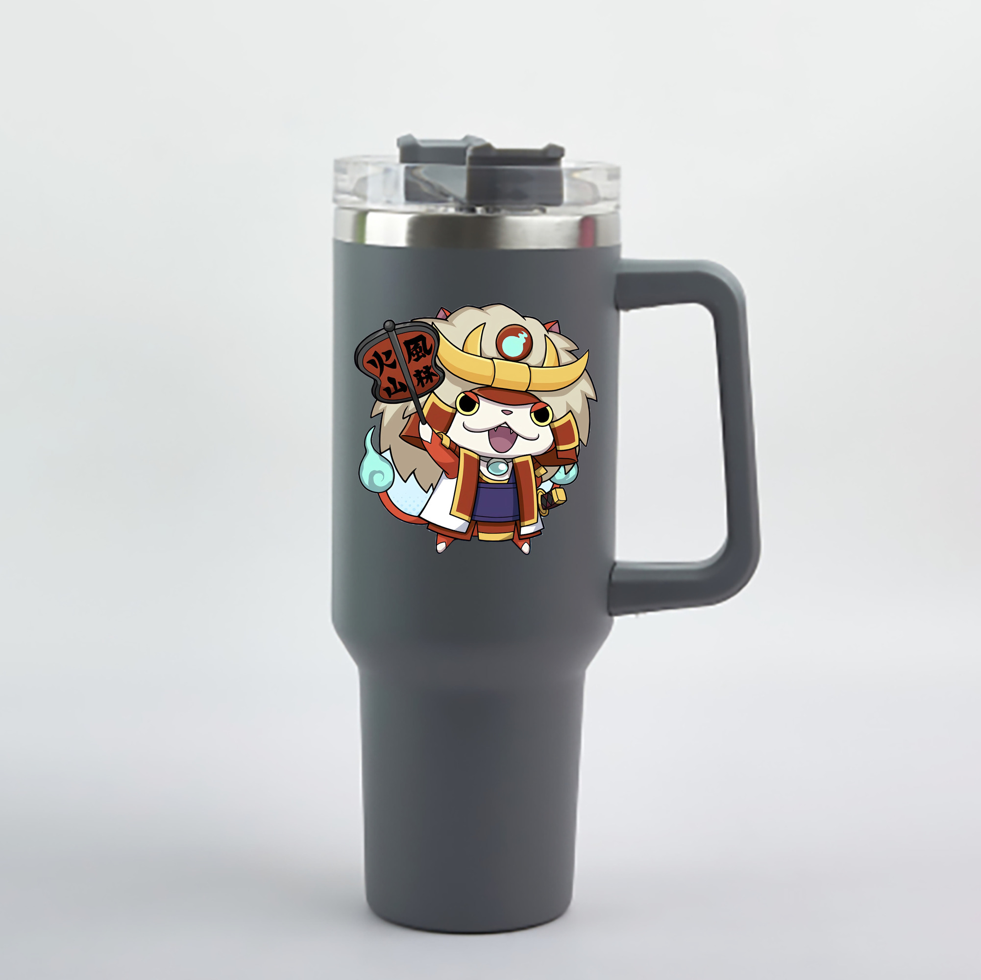 （画像用） 妖怪ウォッチ Yo-kai Watch 1200mL車用タンブラー - クリスタルステッカー（プラスチックストロー付き）