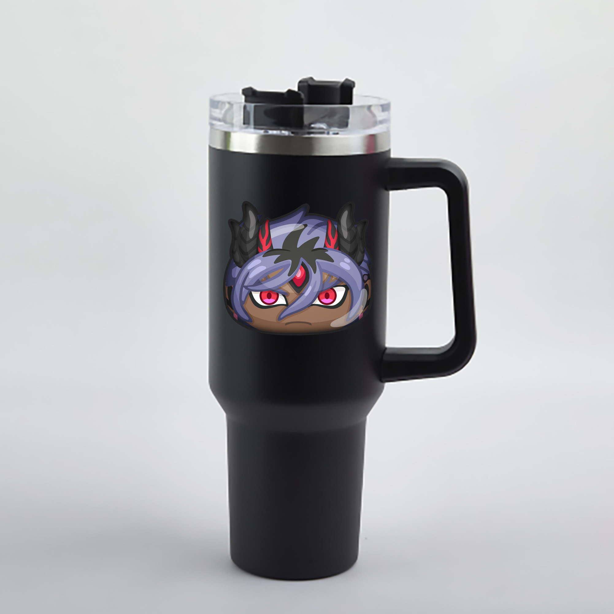 （画像用） 妖怪ウォッチ Yo-kai Watch 1200mL車用タンブラー - クリスタルステッカー（プラスチックストロー付き）