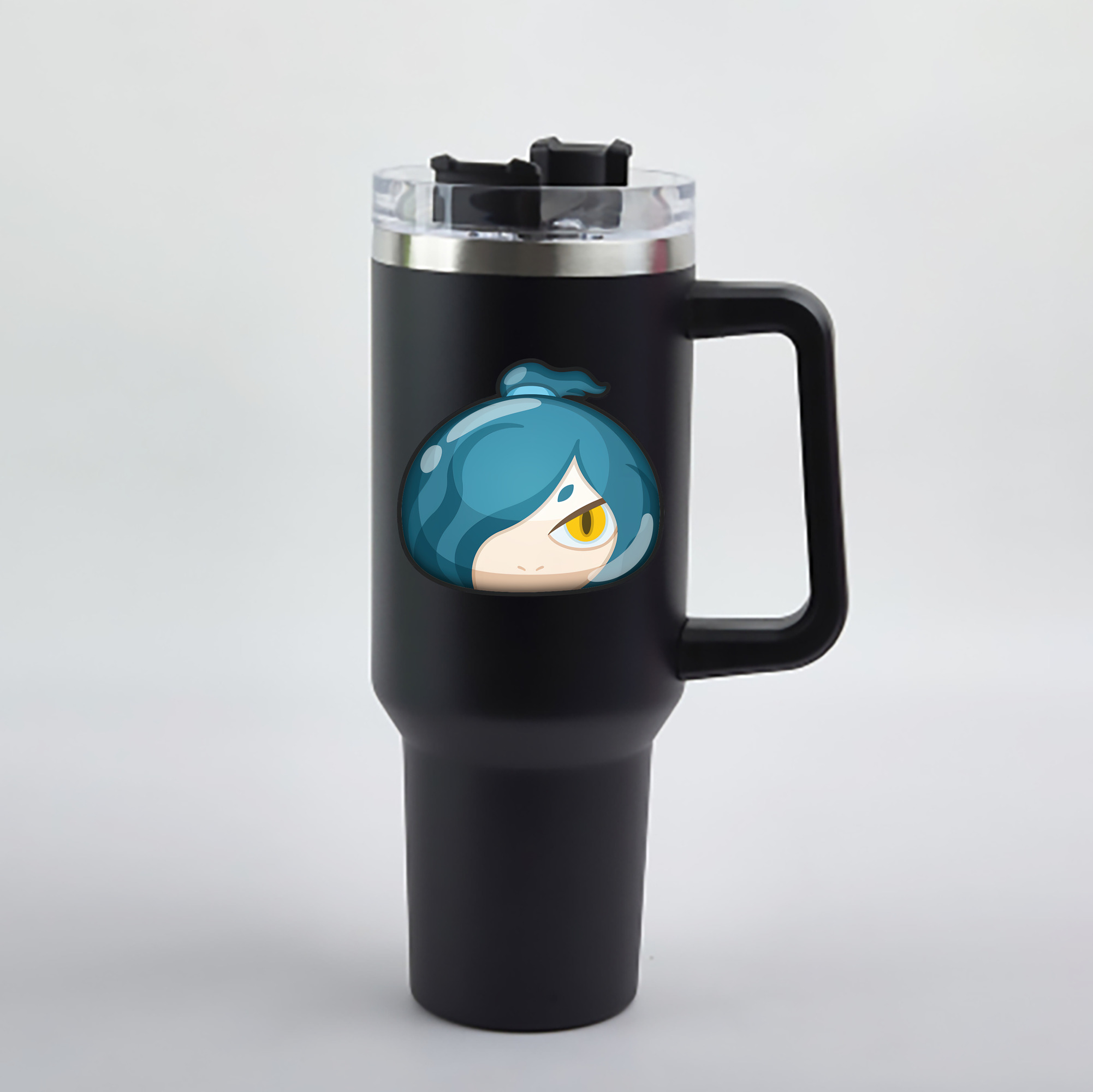 （画像用） 妖怪ウォッチ Yo-kai Watch 1200mL車用タンブラー - クリスタルステッカー（プラスチックストロー付き）