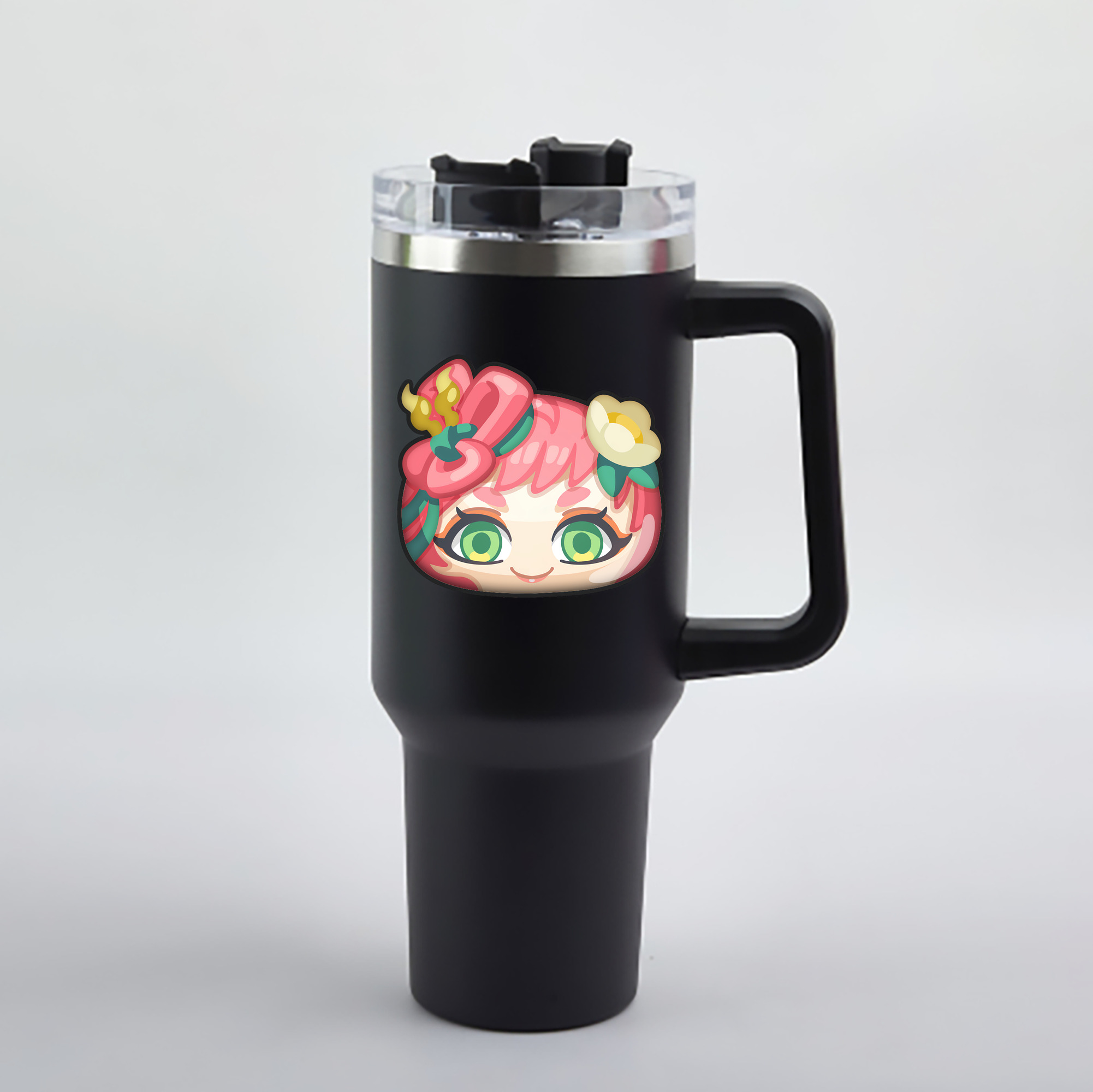 （画像用） 妖怪ウォッチ Yo-kai Watch 1200mL車用タンブラー - クリスタルステッカー（プラスチックストロー付き）