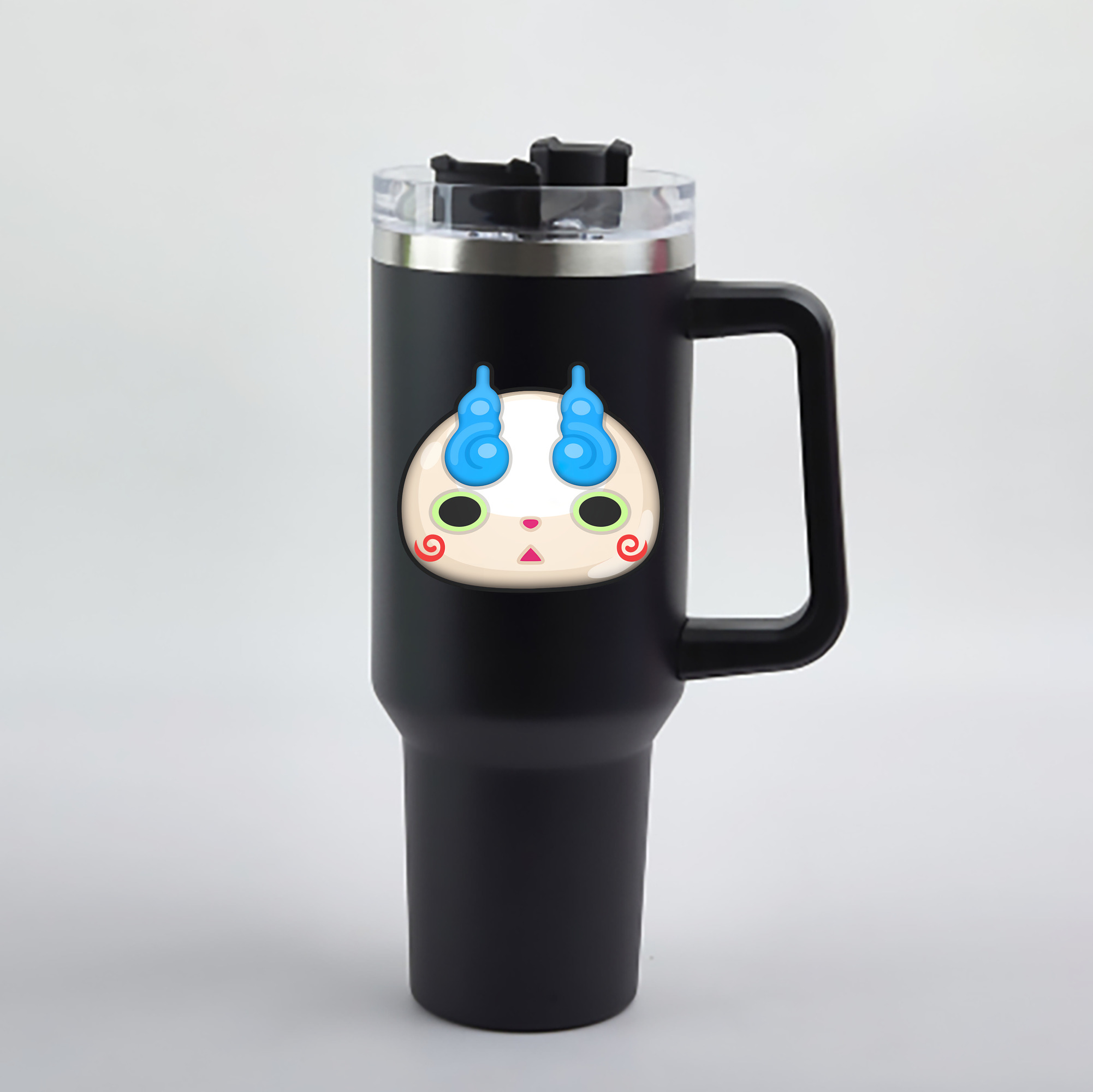 （画像用） 妖怪ウォッチ Yo-kai Watch 1200mL車用タンブラー - クリスタルステッカー（プラスチックストロー付き）