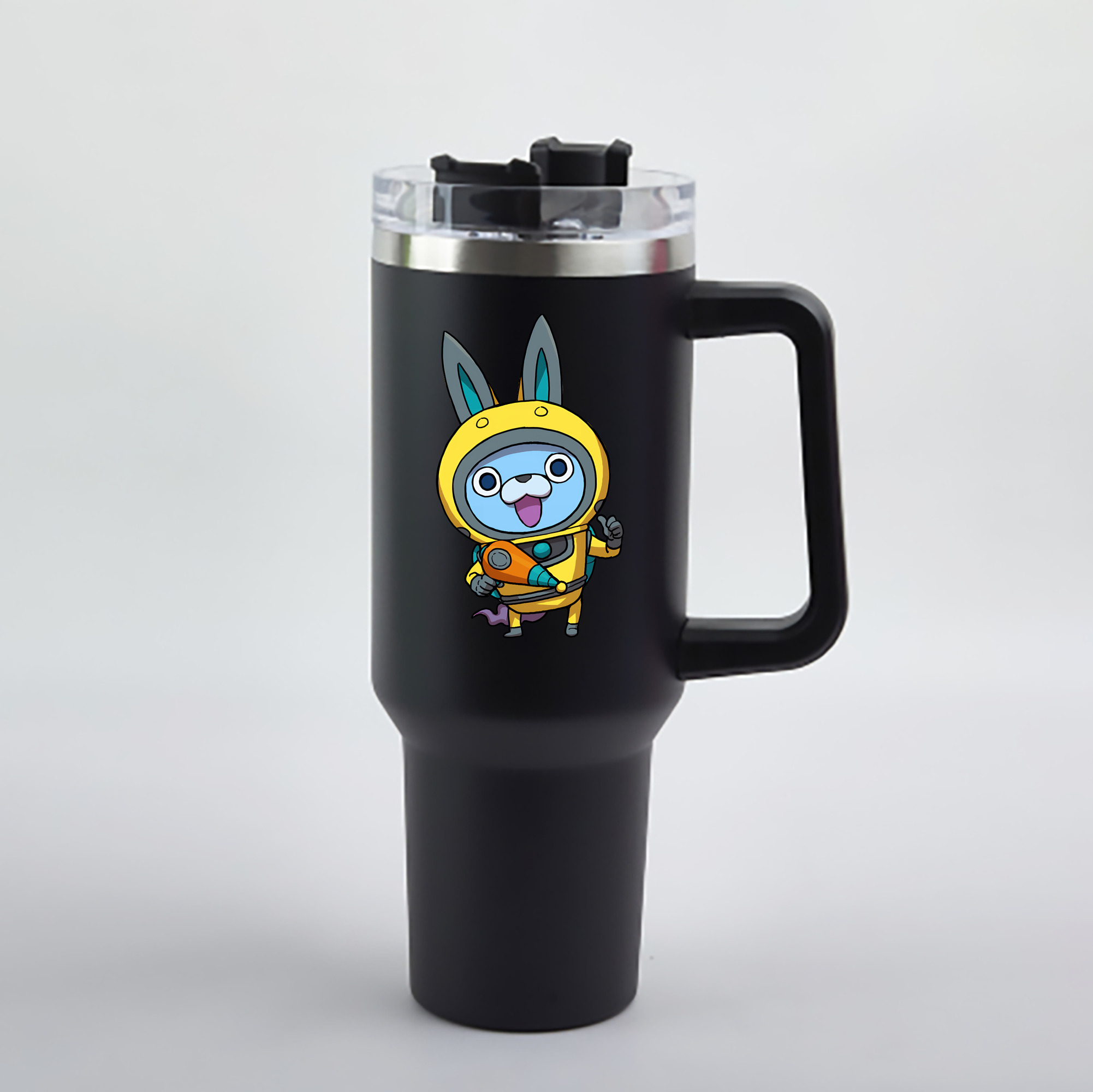 （画像用） 妖怪ウォッチ Yo-kai Watch 1200mL車用タンブラー - クリスタルステッカー（プラスチックストロー付き）