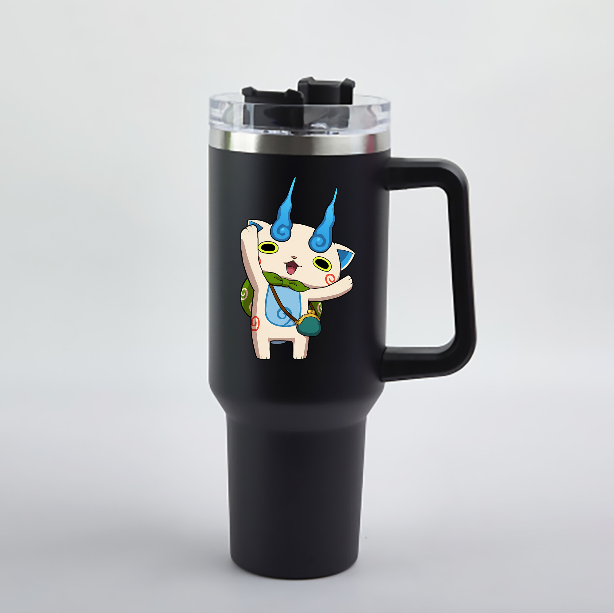 （画像用） 妖怪ウォッチ Yo-kai Watch 1200mL車用タンブラー - クリスタルステッカー（プラスチックストロー付き）