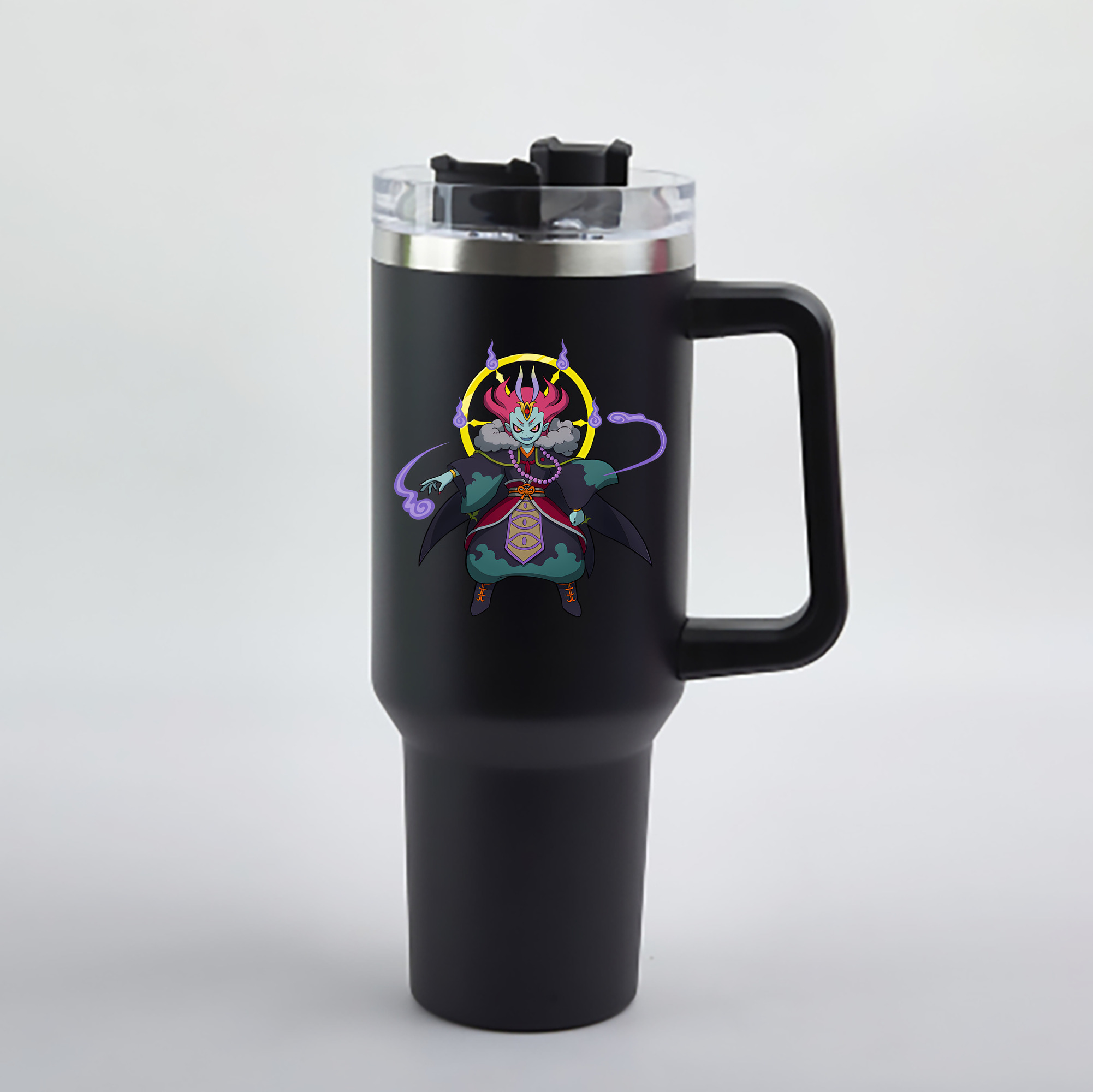 （画像用） 妖怪ウォッチ Yo-kai Watch 1200mL車用タンブラー - クリスタルステッカー（プラスチックストロー付き）