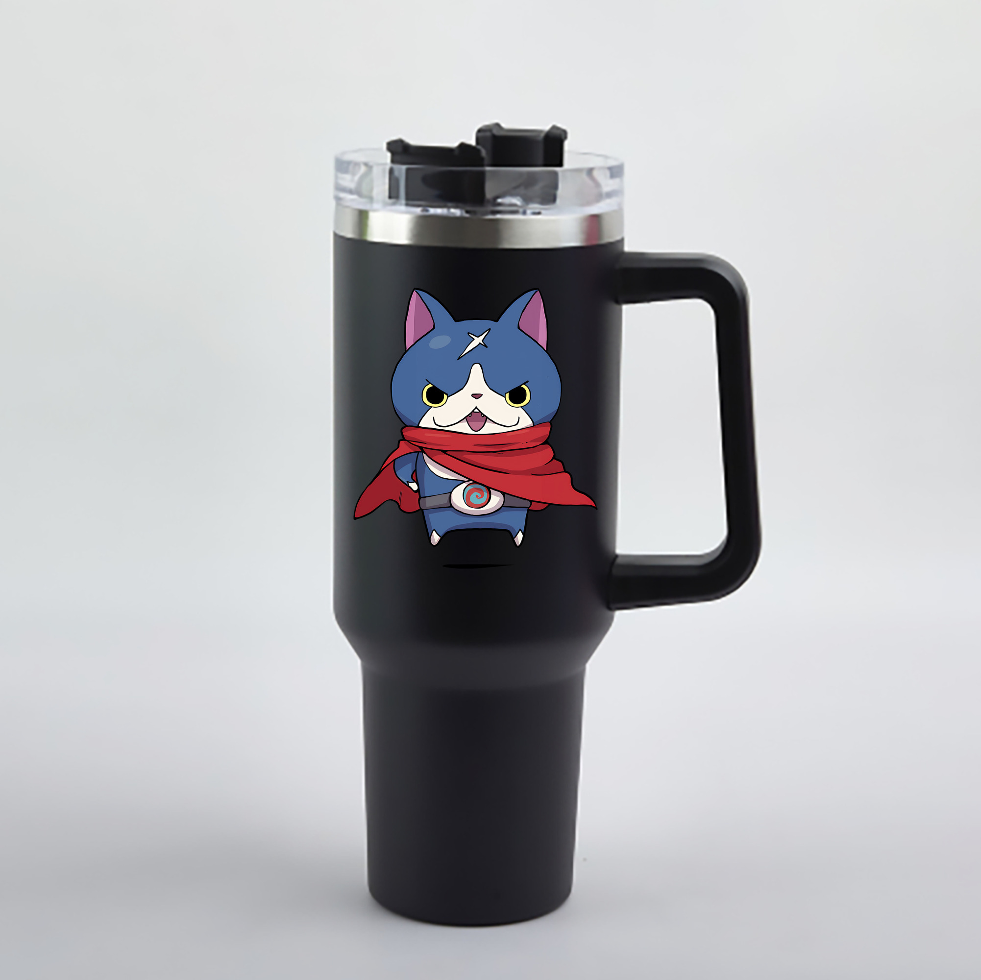 （画像用） 妖怪ウォッチ Yo-kai Watch 1200mL車用タンブラー - クリスタルステッカー（プラスチックストロー付き）