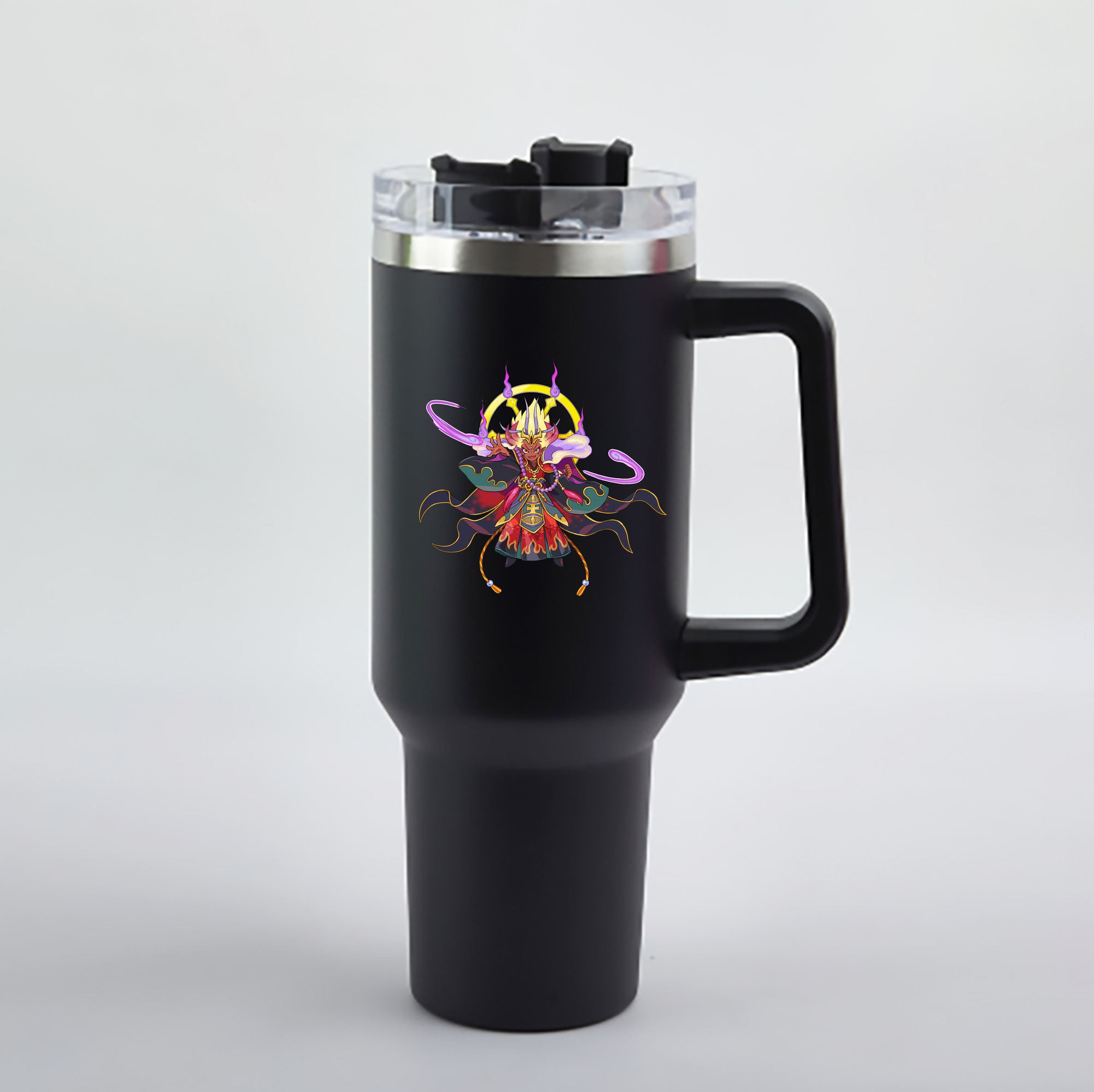 （画像用） 妖怪ウォッチ Yo-kai Watch 1200mL車用タンブラー - クリスタルステッカー（プラスチックストロー付き）