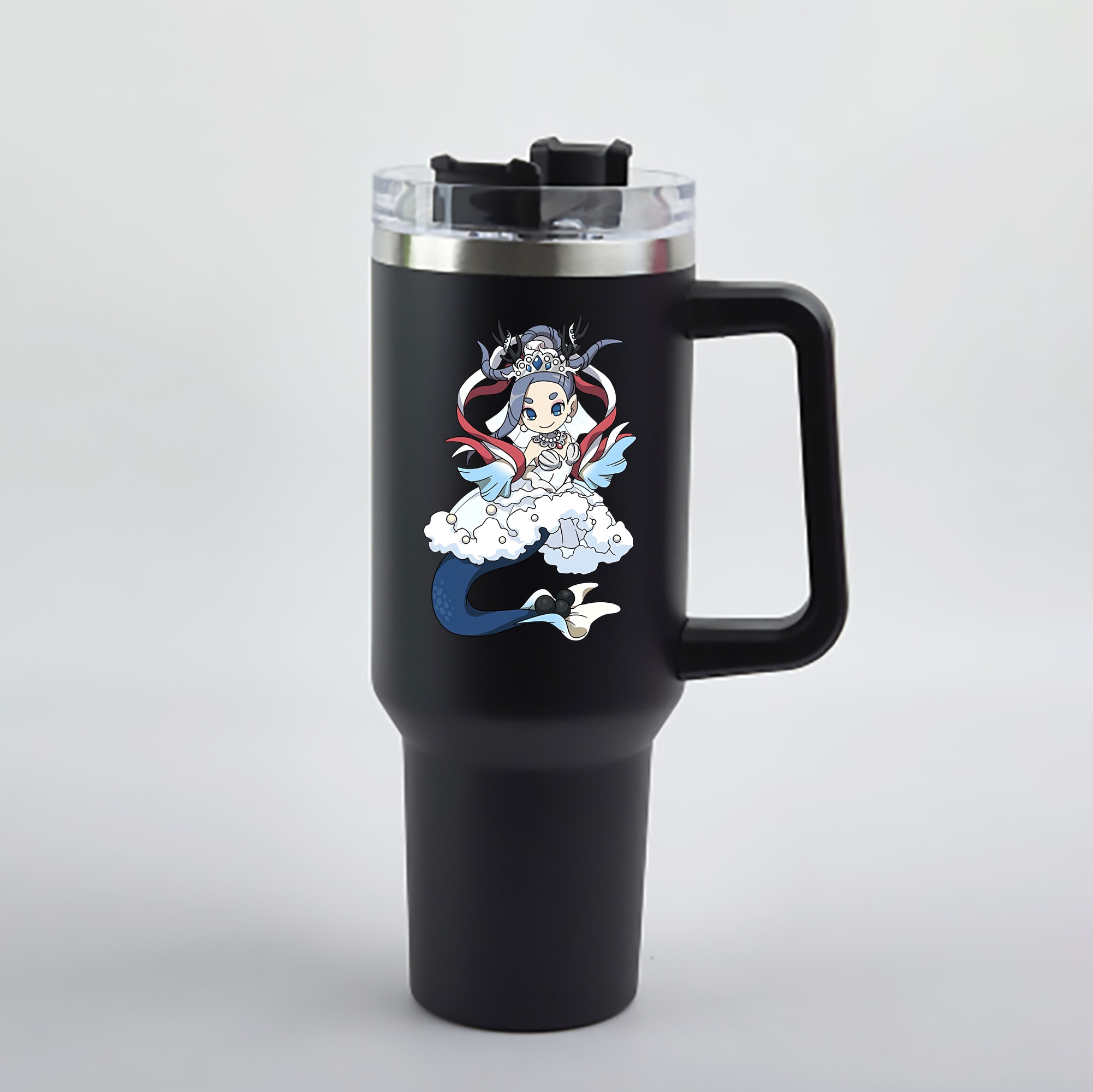 （画像用） 妖怪ウォッチ Yo-kai Watch 1200mL車用タンブラー - クリスタルステッカー（プラスチックストロー付き）