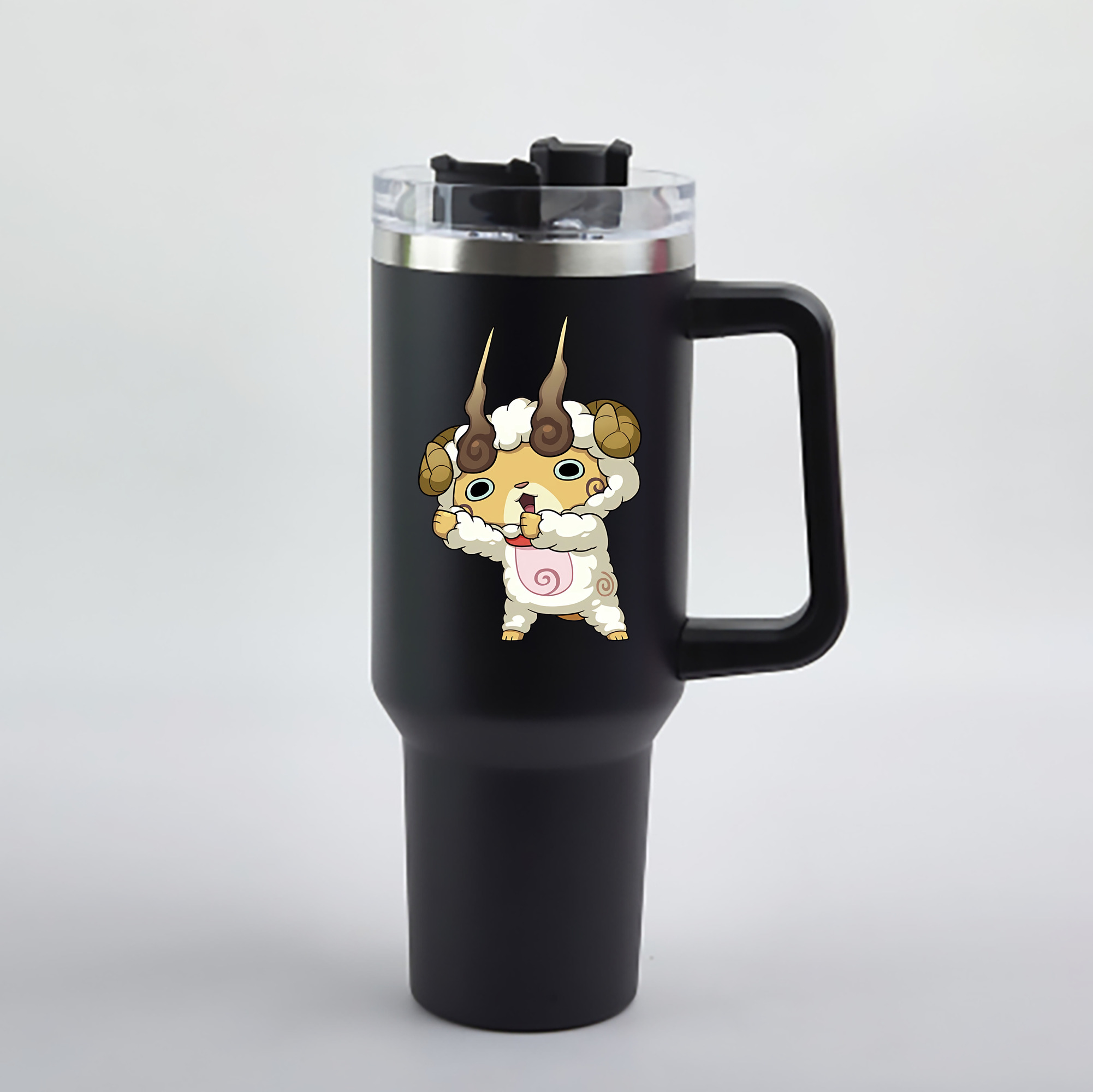 （画像用） 妖怪ウォッチ Yo-kai Watch 1200mL車用タンブラー - クリスタルステッカー（プラスチックストロー付き）