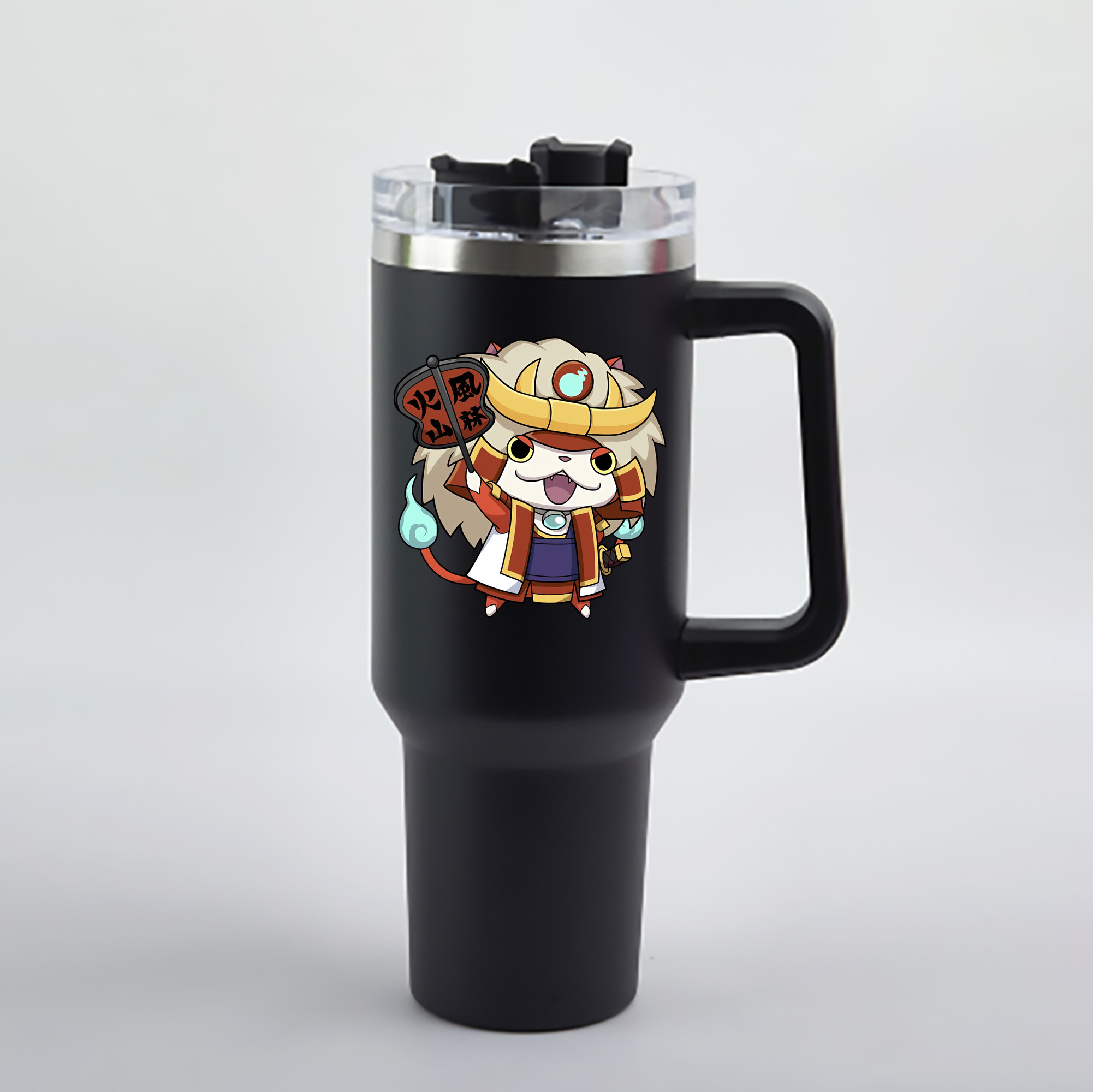 （画像用） 妖怪ウォッチ Yo-kai Watch 1200mL車用タンブラー - クリスタルステッカー（プラスチックストロー付き）