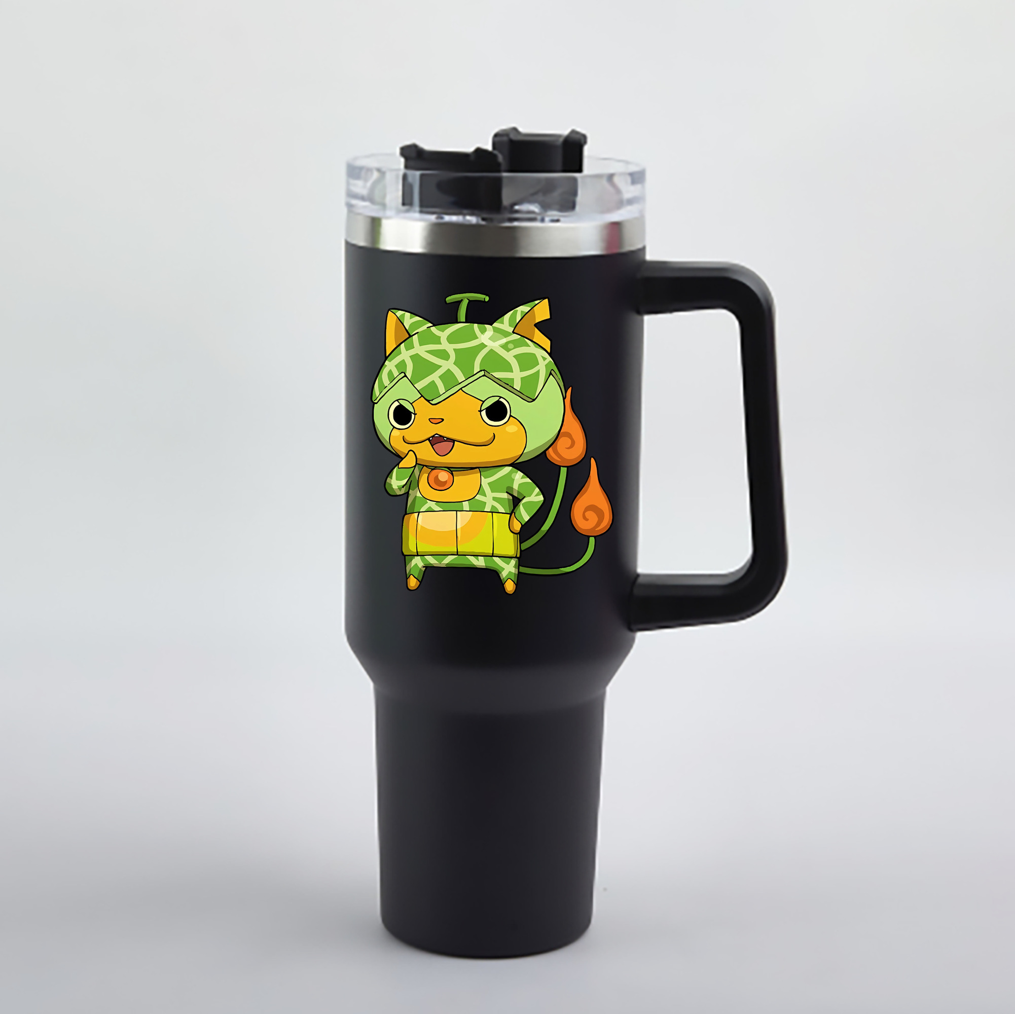 （画像用） 妖怪ウォッチ Yo-kai Watch 1200mL車用タンブラー - クリスタルステッカー（プラスチックストロー付き）