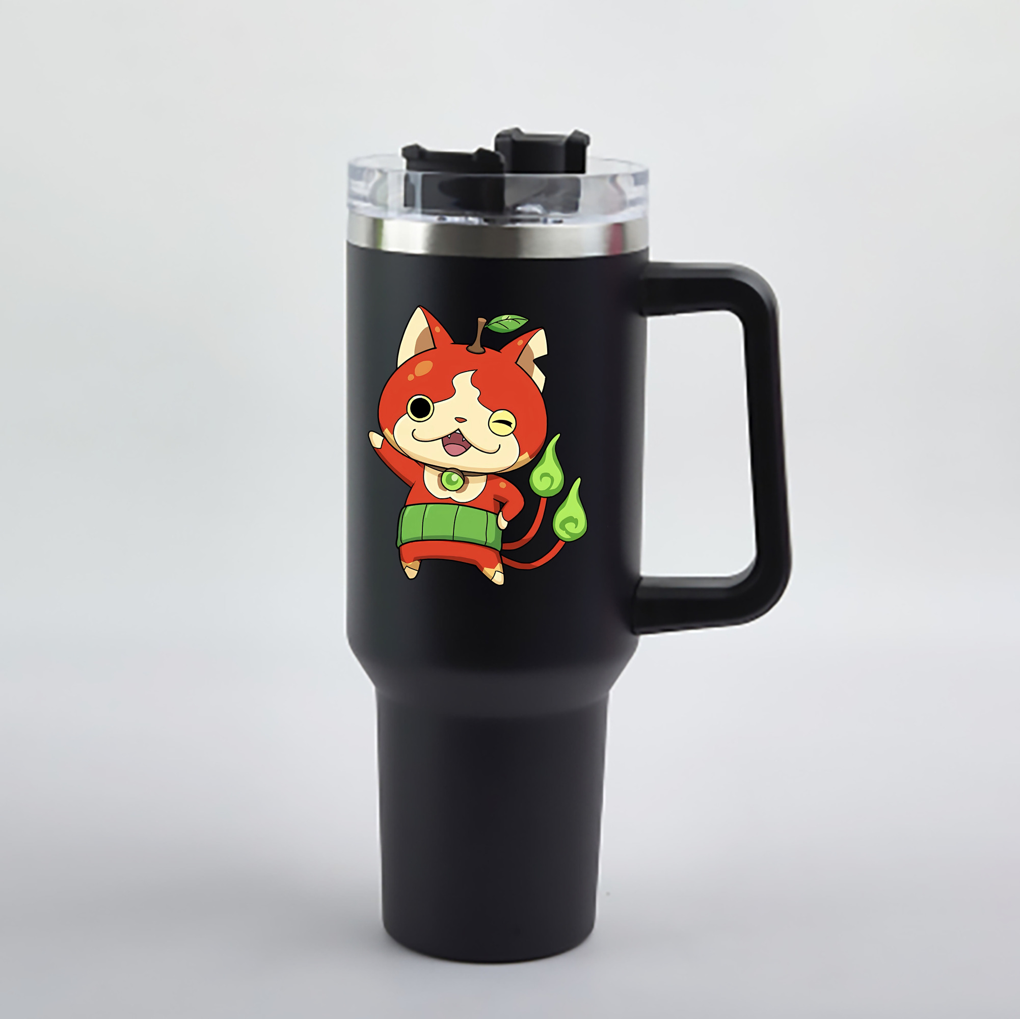 （画像用） 妖怪ウォッチ Yo-kai Watch 1200mL車用タンブラー - クリスタルステッカー（プラスチックストロー付き）