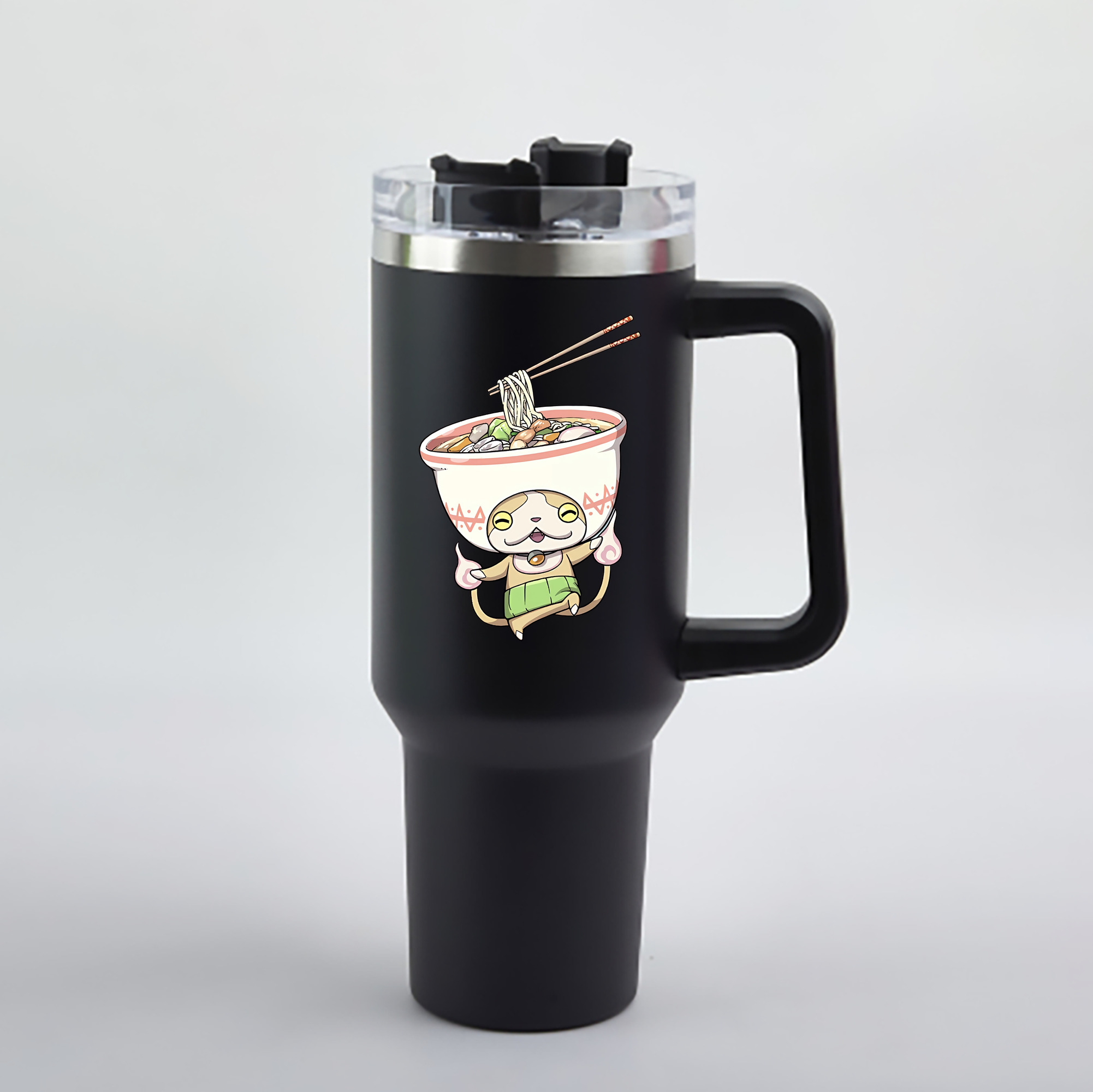 （画像用） 妖怪ウォッチ Yo-kai Watch 1200mL車用タンブラー - クリスタルステッカー（プラスチックストロー付き）