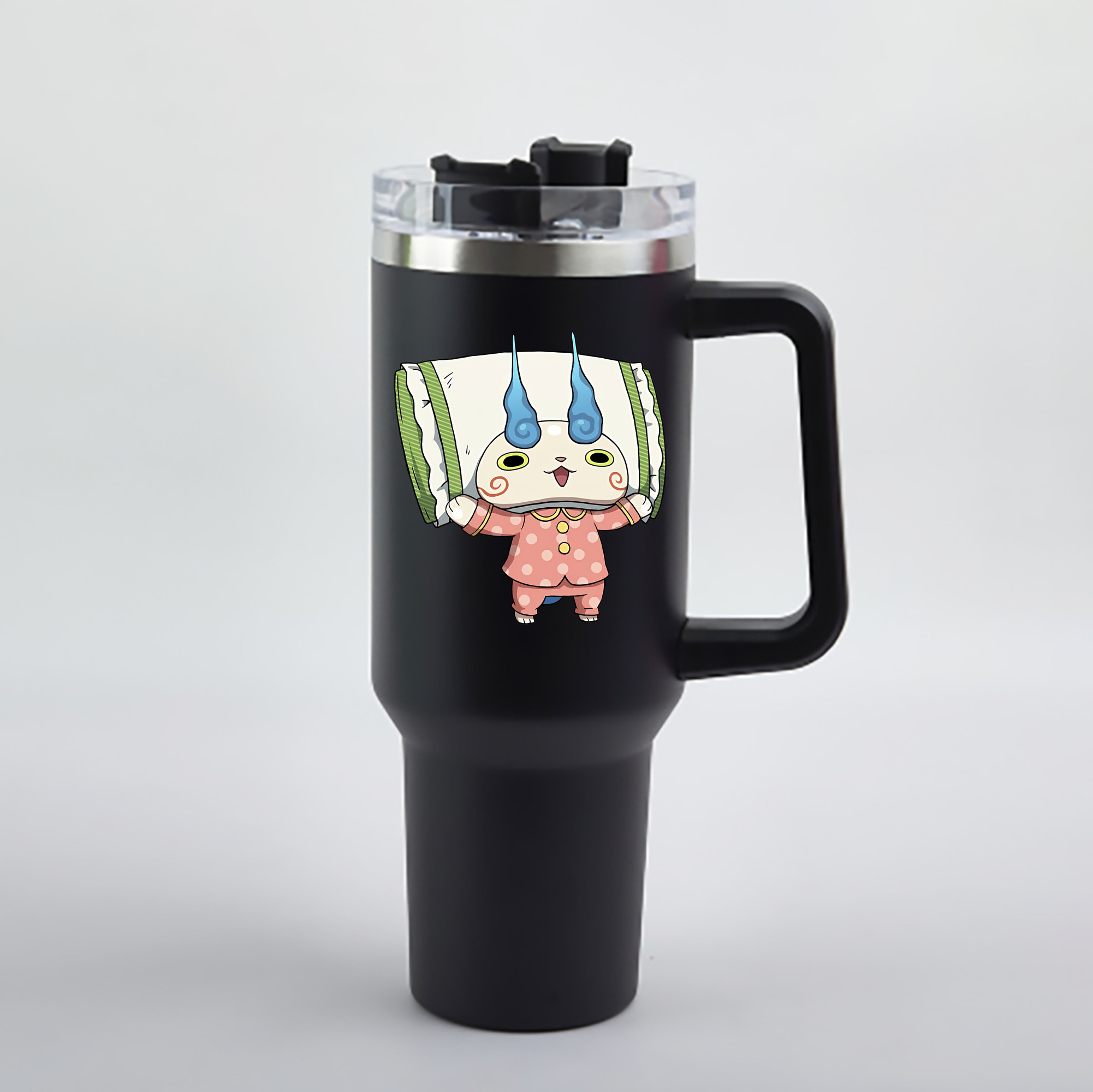 （画像用） 妖怪ウォッチ Yo-kai Watch 1200mL車用タンブラー - クリスタルステッカー（プラスチックストロー付き）