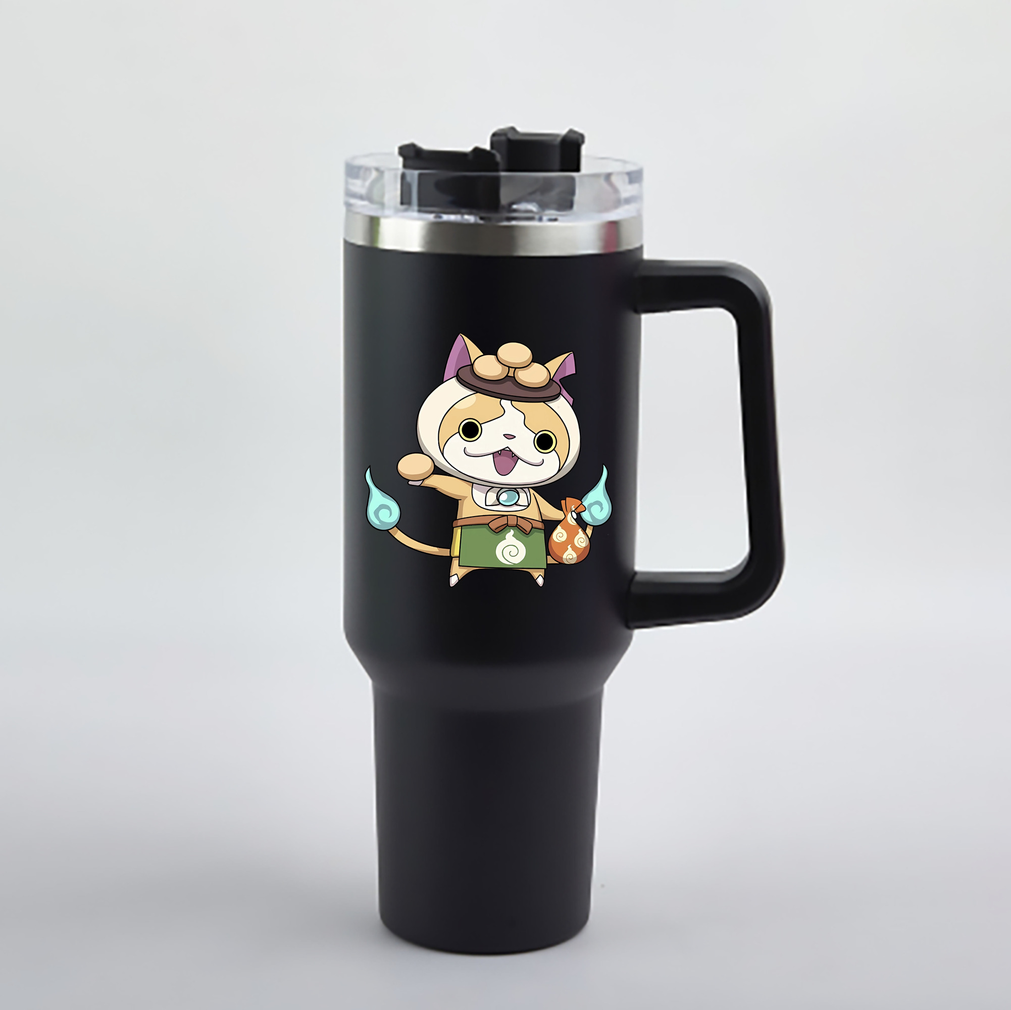 （画像用） 妖怪ウォッチ Yo-kai Watch 1200mL車用タンブラー - クリスタルステッカー（プラスチックストロー付き）