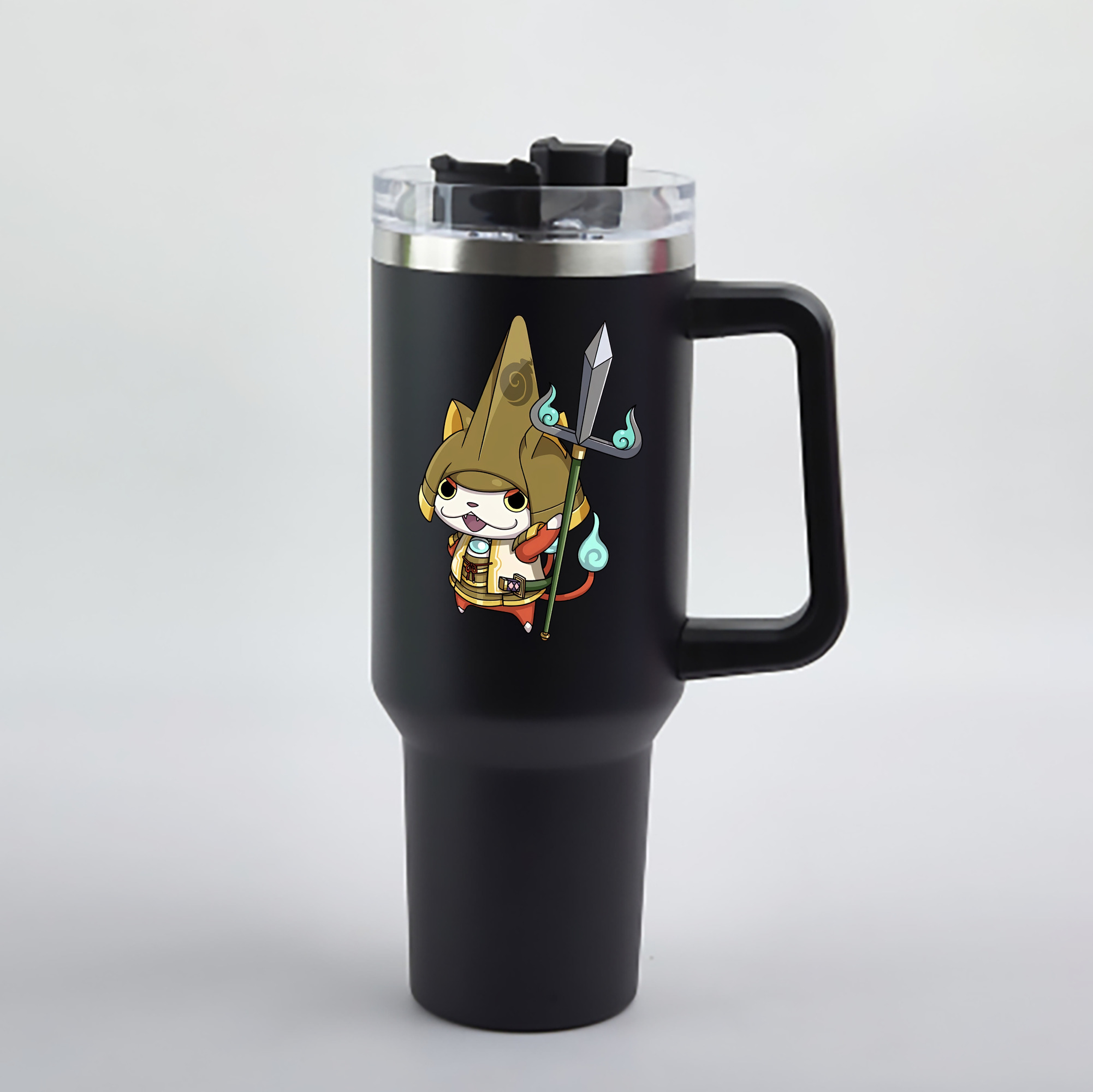 （画像用） 妖怪ウォッチ Yo-kai Watch 1200mL車用タンブラー - クリスタルステッカー（プラスチックストロー付き）