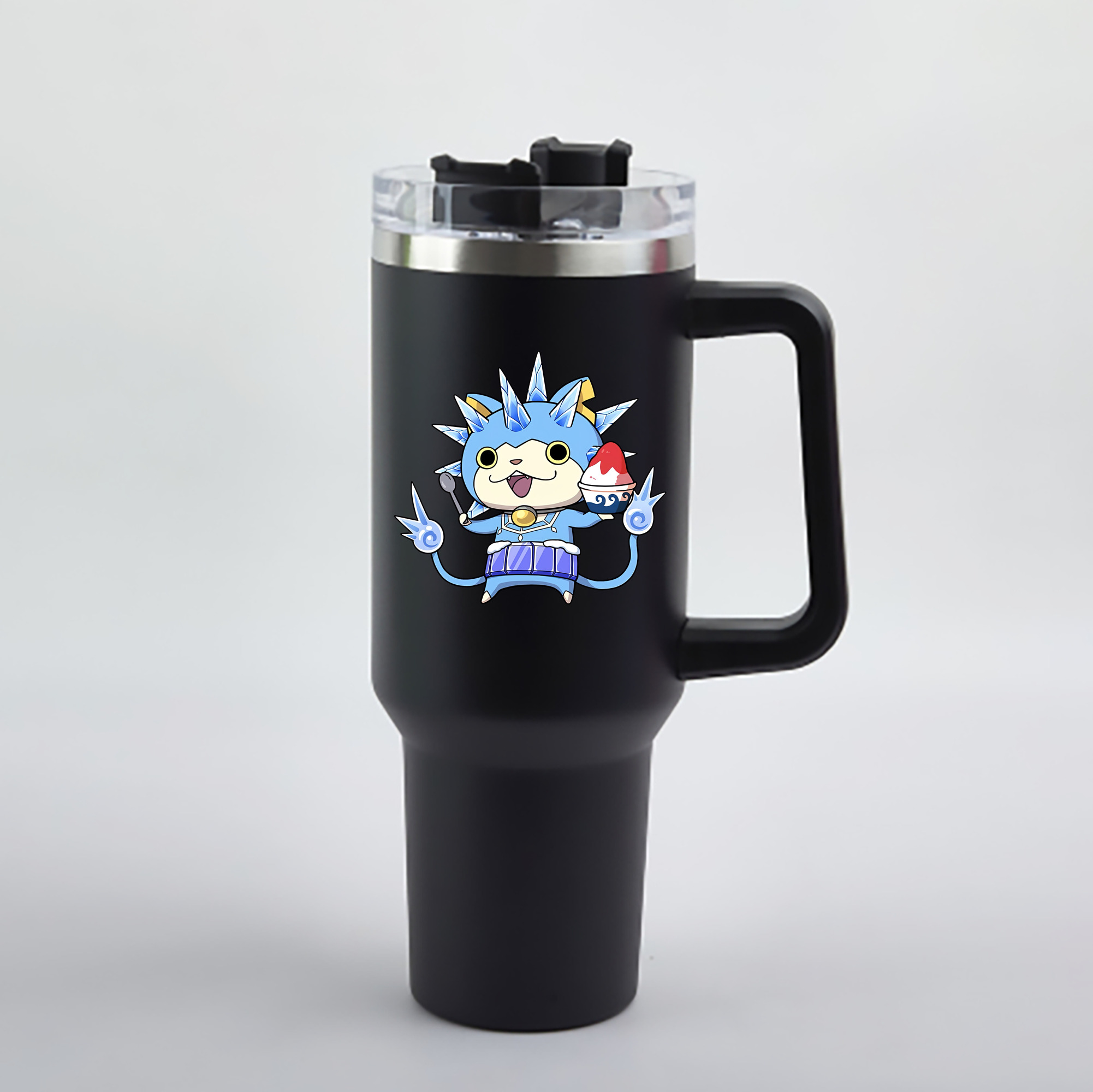 （画像用） 妖怪ウォッチ Yo-kai Watch 1200mL車用タンブラー - クリスタルステッカー（プラスチックストロー付き）