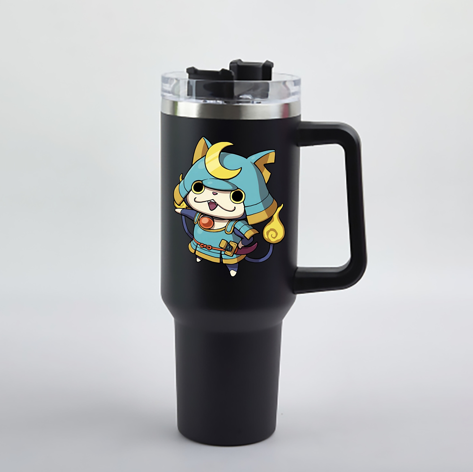 （画像用） 妖怪ウォッチ Yo-kai Watch 1200mL車用タンブラー - クリスタルステッカー（プラスチックストロー付き）