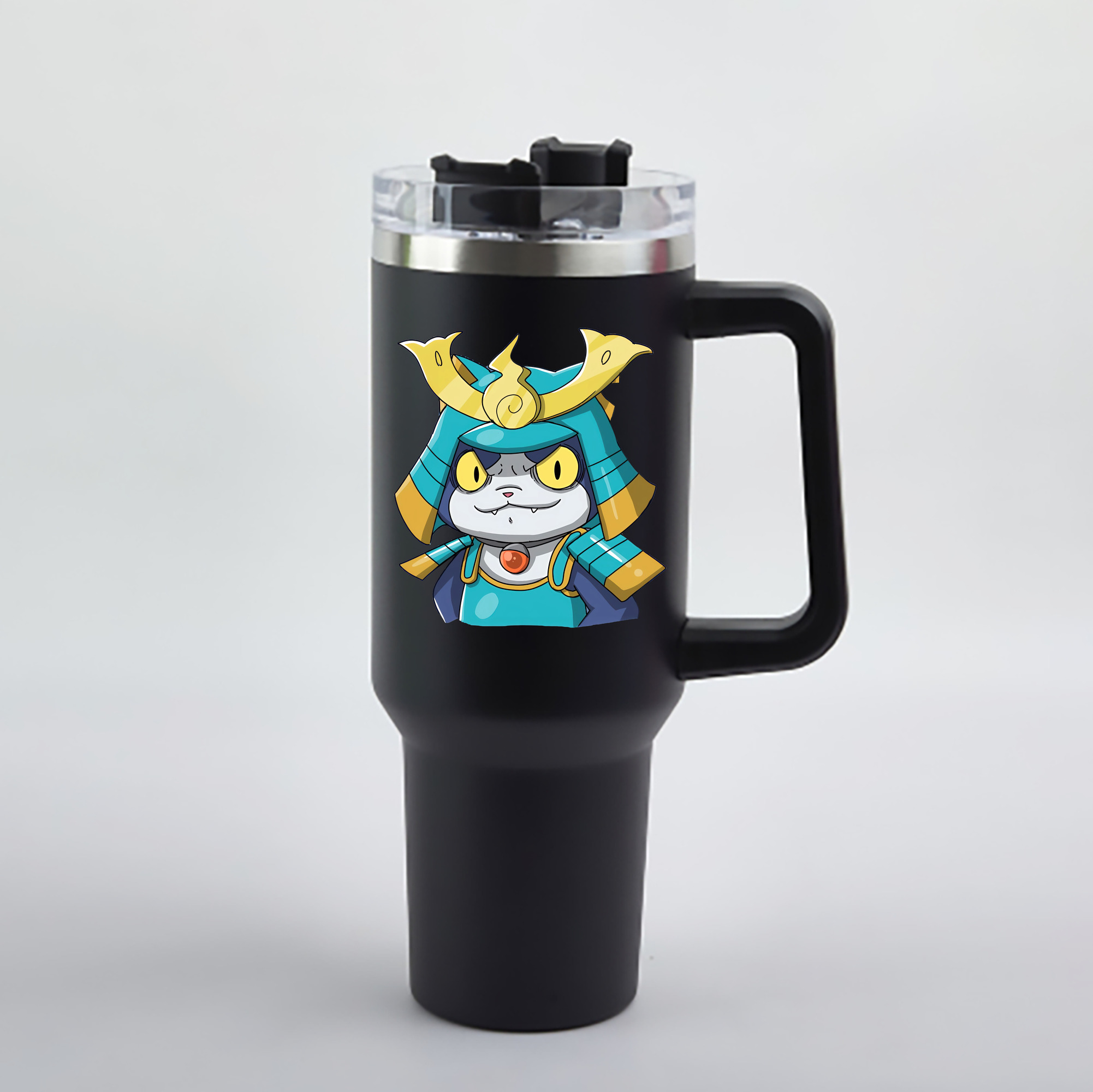 （画像用） 妖怪ウォッチ Yo-kai Watch 1200mL車用タンブラー - クリスタルステッカー（プラスチックストロー付き）
