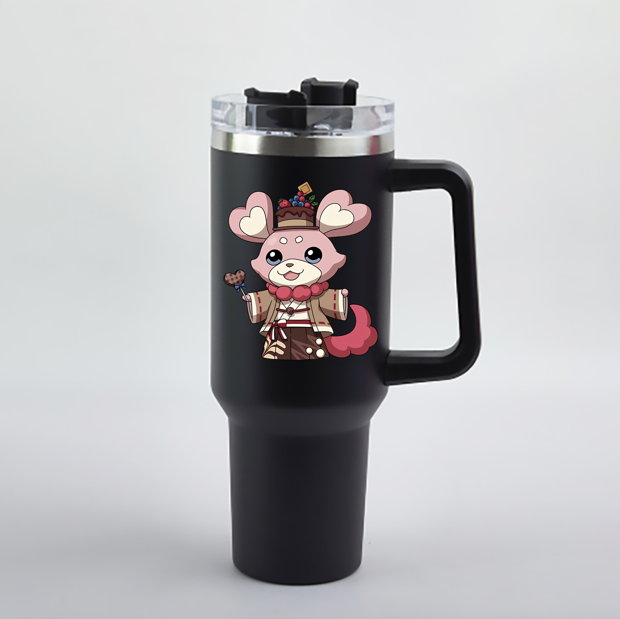 （画像用） 妖怪ウォッチ Yo-kai Watch 1200mL車用タンブラー - クリスタルステッカー（プラスチックストロー付き）