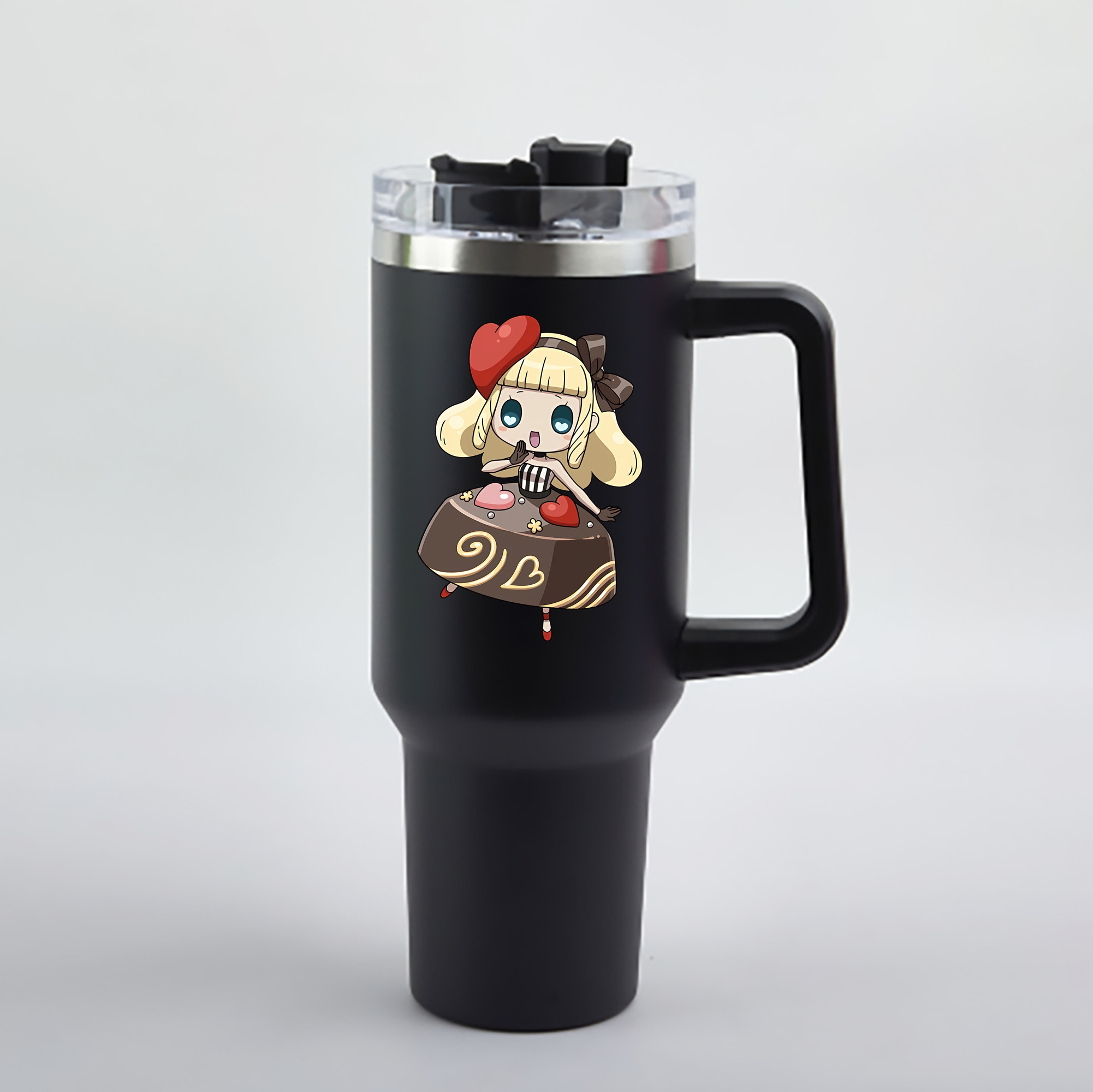 （画像用） 妖怪ウォッチ Yo-kai Watch 1200mL車用タンブラー - クリスタルステッカー（プラスチックストロー付き）