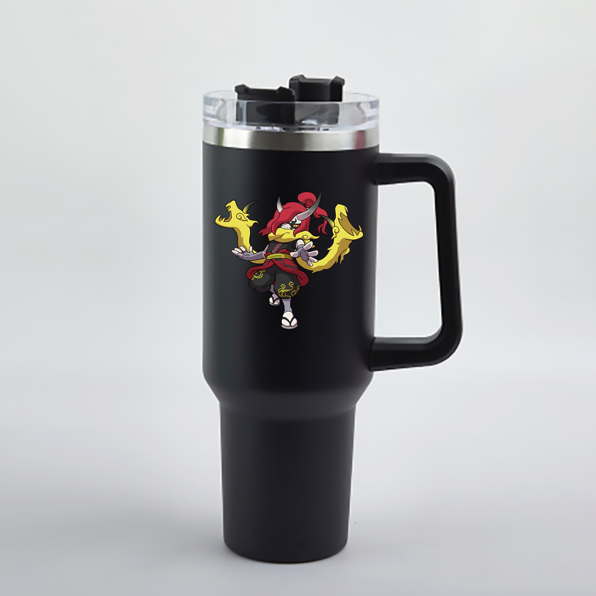 （画像用） 妖怪ウォッチ Yo-kai Watch 1200mL車用タンブラー - クリスタルステッカー（プラスチックストロー付き）