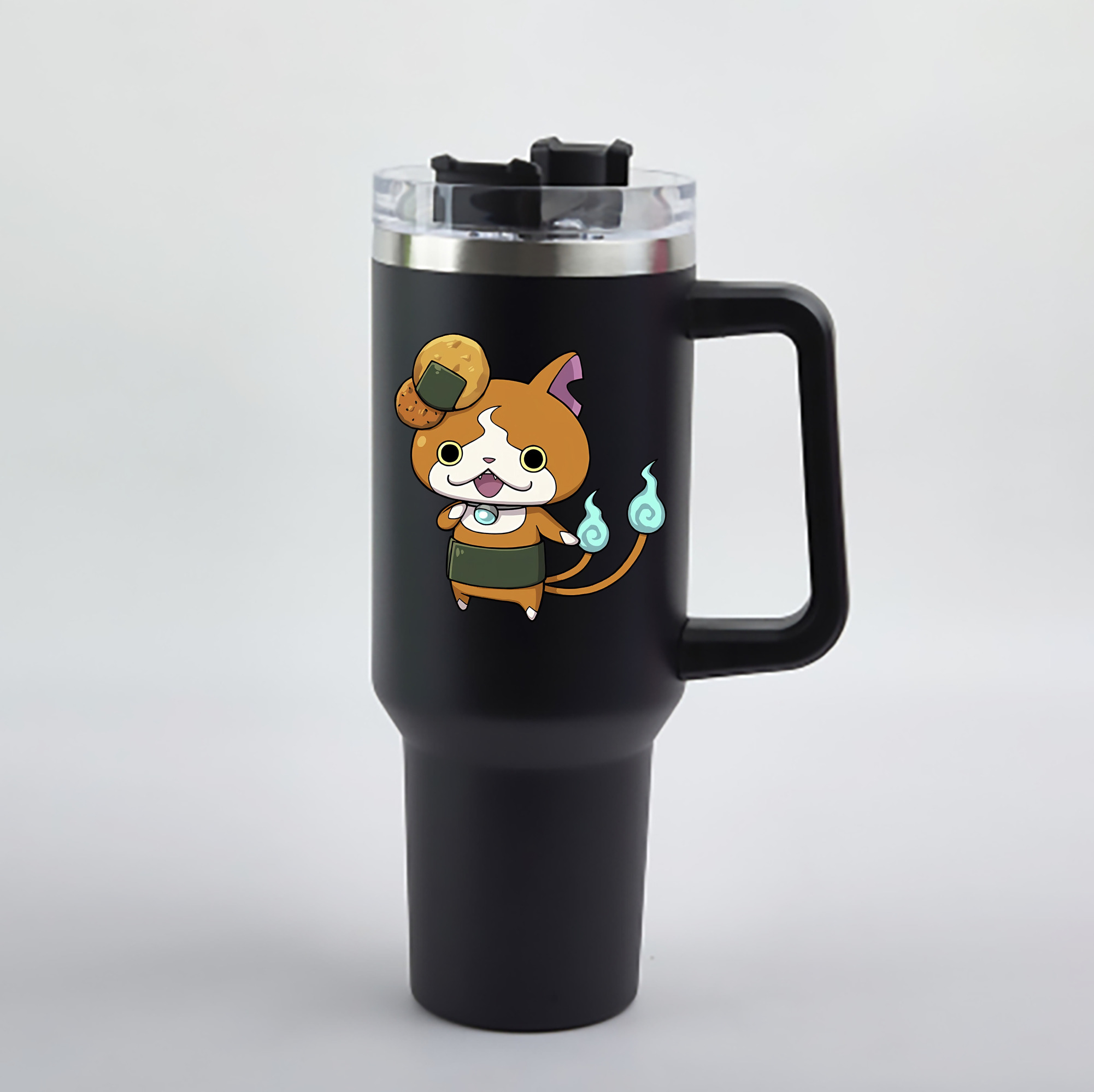 （画像用） 妖怪ウォッチ Yo-kai Watch 1200mL車用タンブラー - クリスタルステッカー（プラスチックストロー付き）