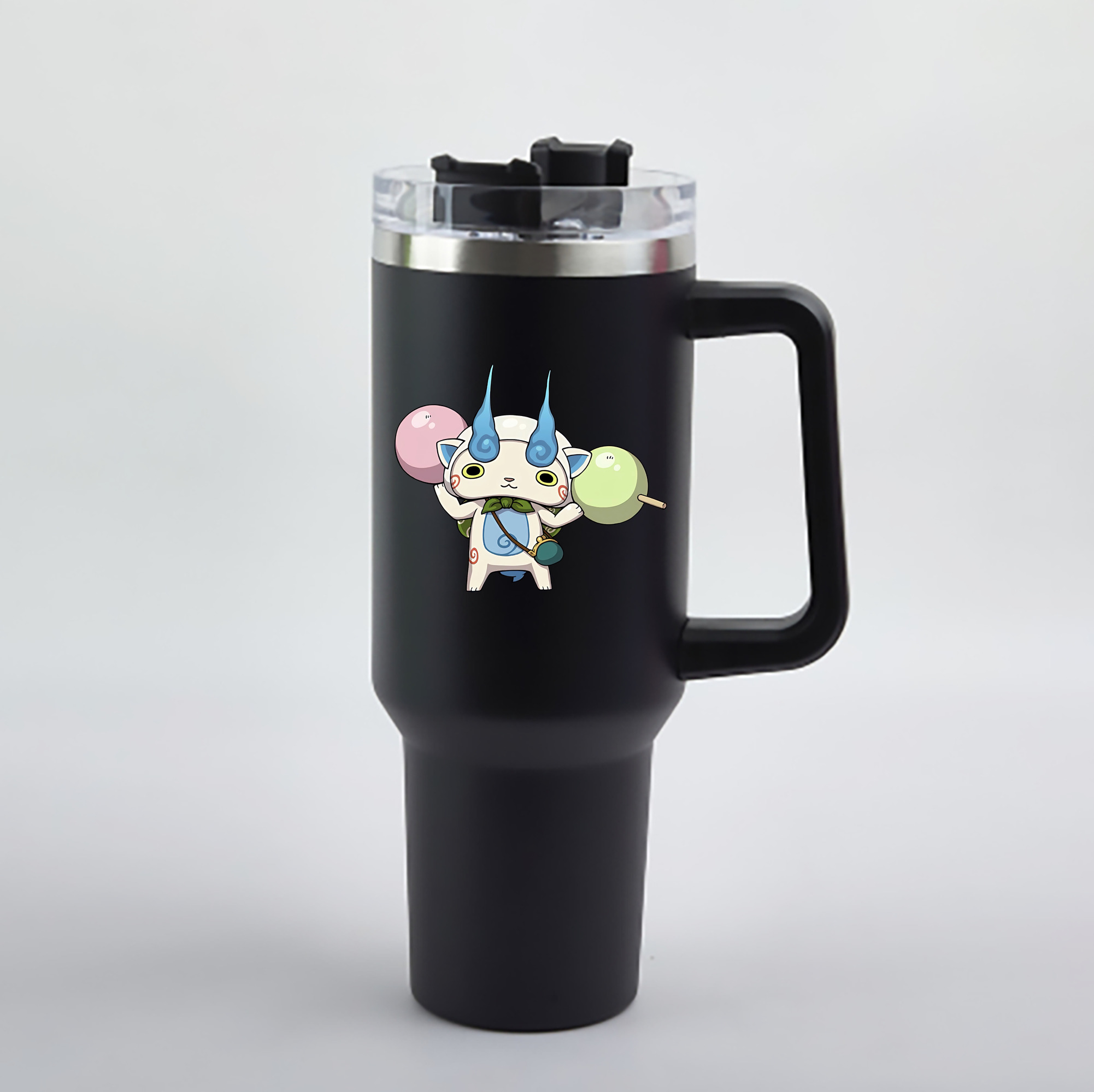（画像用） 妖怪ウォッチ Yo-kai Watch 1200mL車用タンブラー - クリスタルステッカー（プラスチックストロー付き）