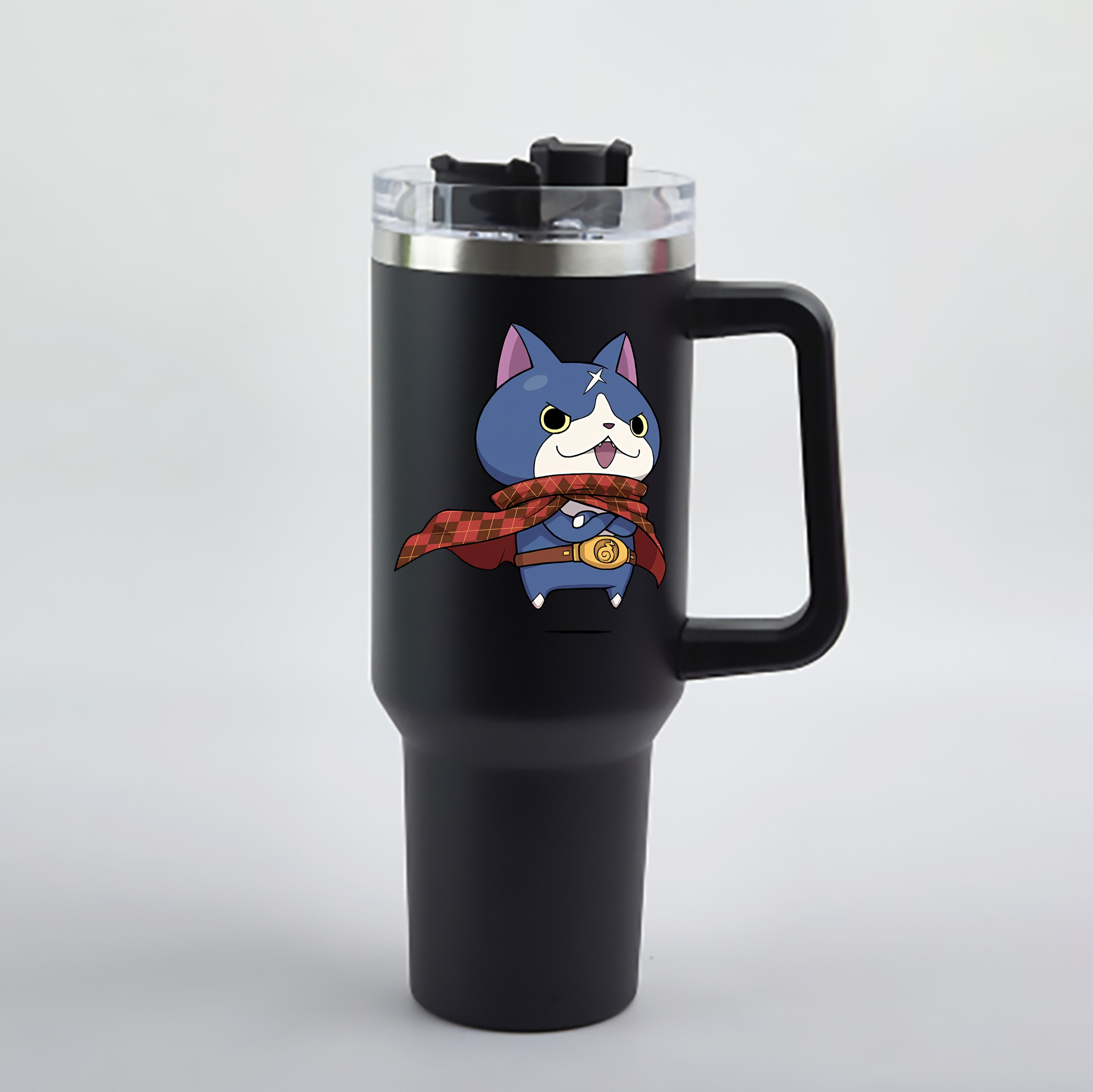 （画像用） 妖怪ウォッチ Yo-kai Watch 1200mL車用タンブラー - クリスタルステッカー（プラスチックストロー付き）