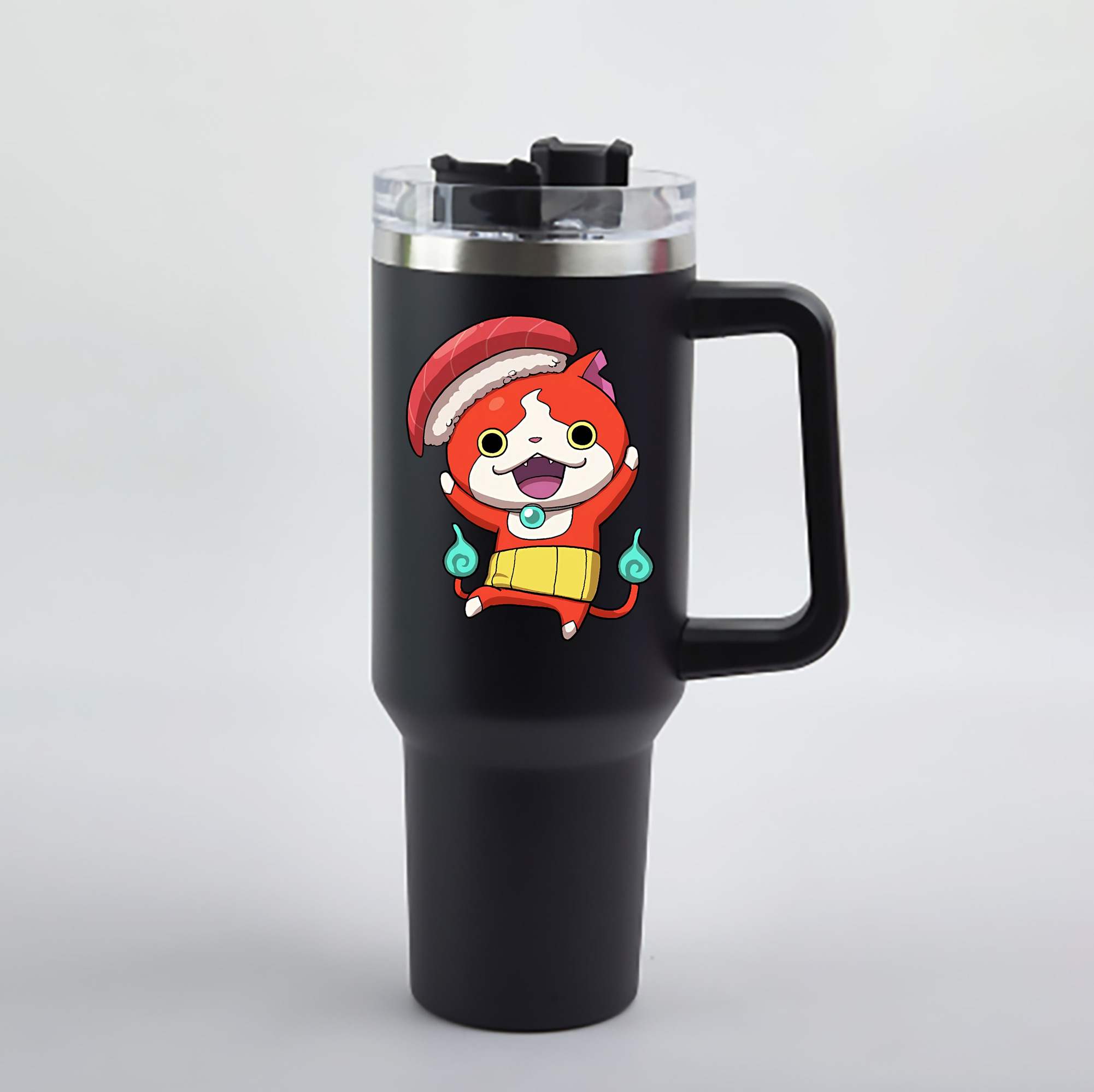 （画像用） 妖怪ウォッチ Yo-kai Watch 1200mL車用タンブラー - クリスタルステッカー（プラスチックストロー付き）