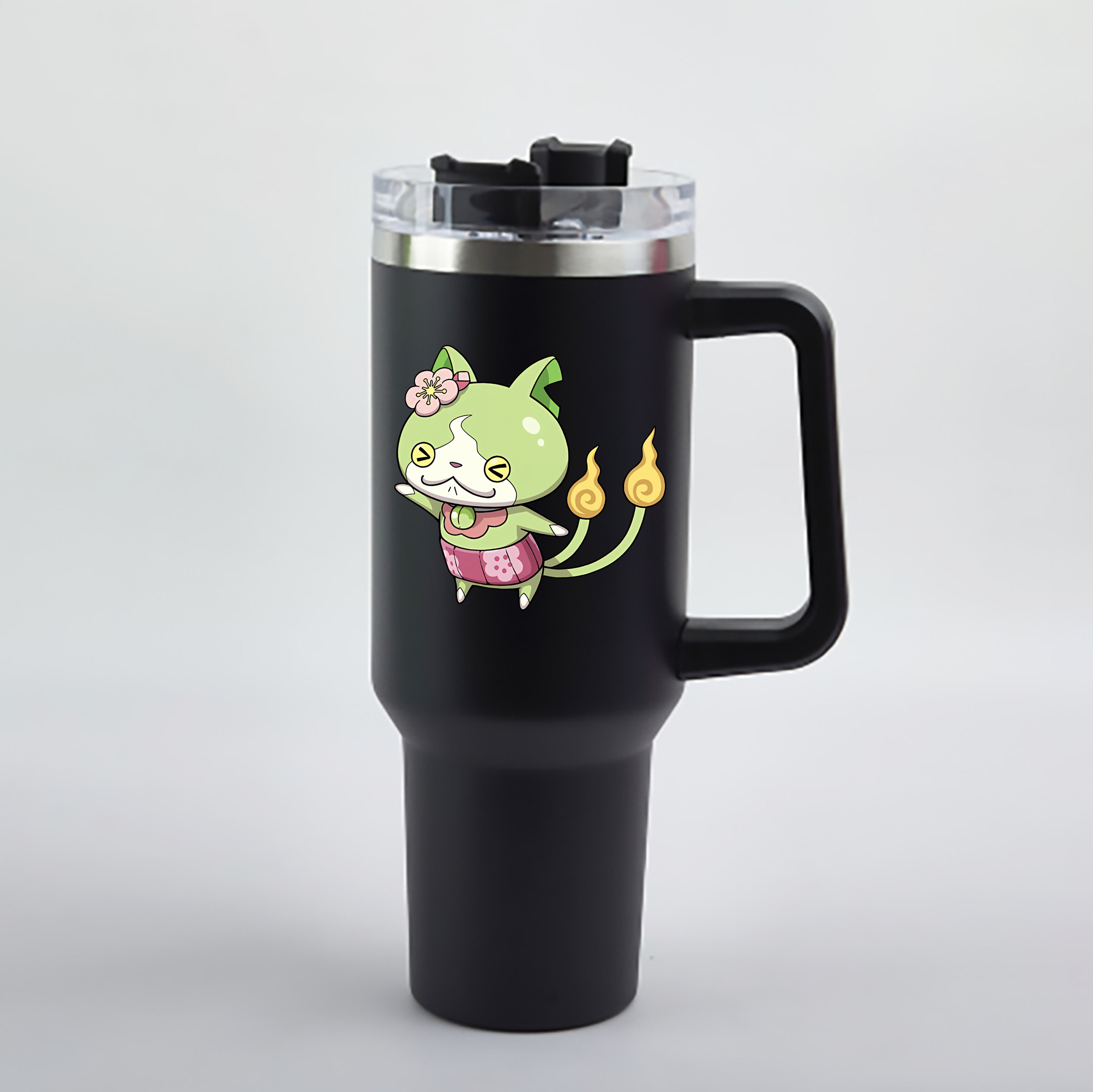 （画像用） 妖怪ウォッチ Yo-kai Watch 1200mL車用タンブラー - クリスタルステッカー（プラスチックストロー付き）