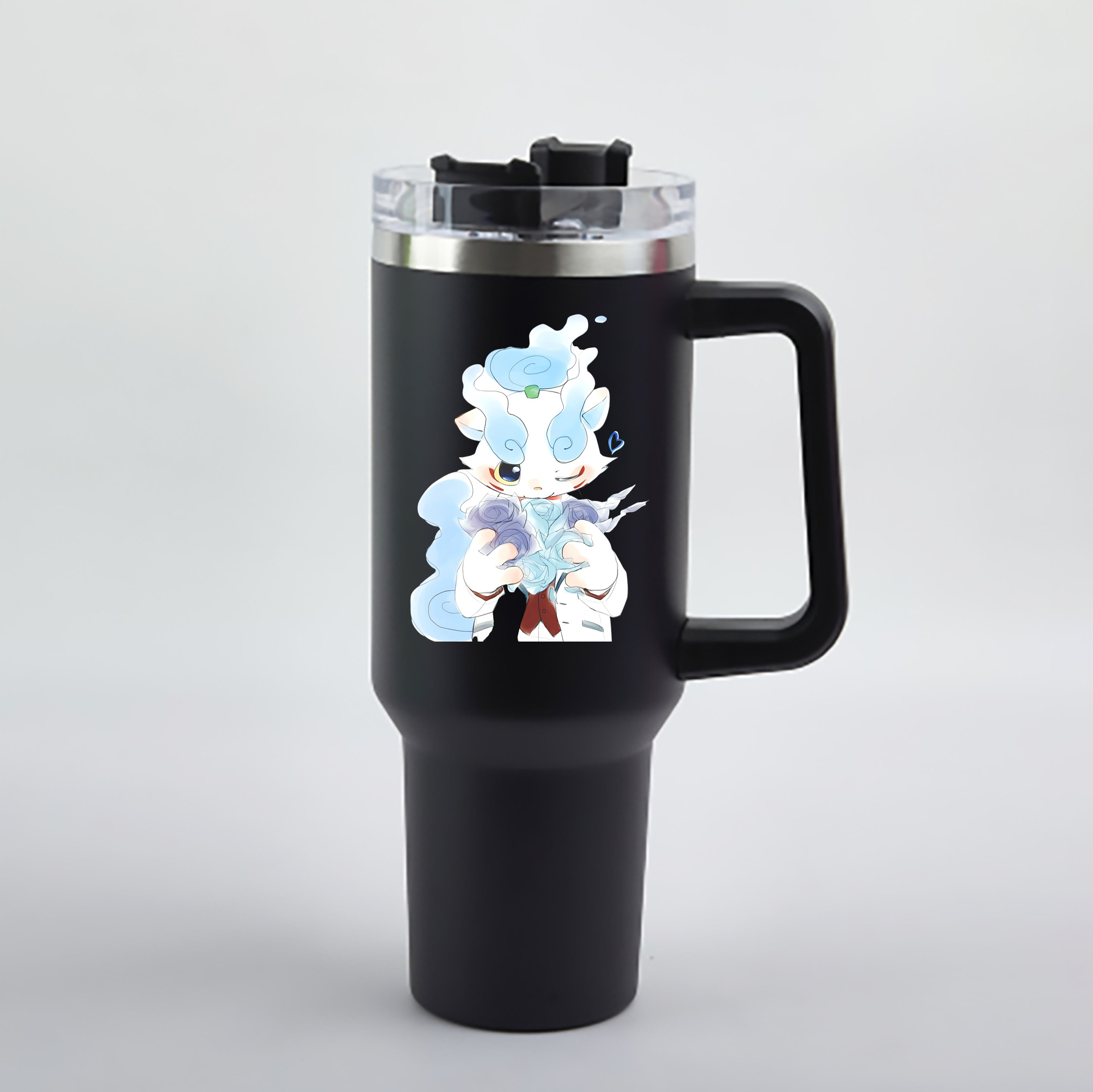 （画像用） 妖怪ウォッチ Yo-kai Watch 1200mL車用タンブラー - クリスタルステッカー（プラスチックストロー付き）