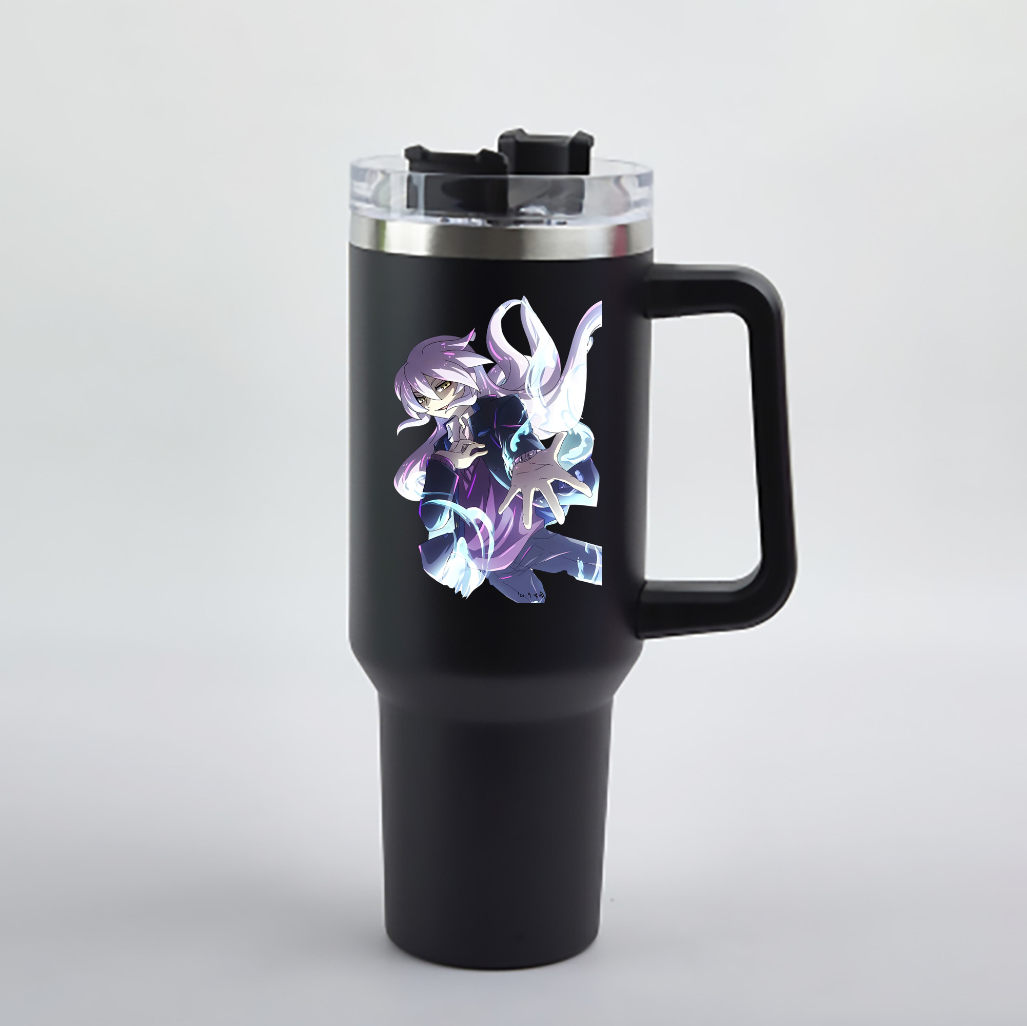 （画像用） 妖怪ウォッチ Yo-kai Watch 1200mL車用タンブラー - クリスタルステッカー（プラスチックストロー付き）