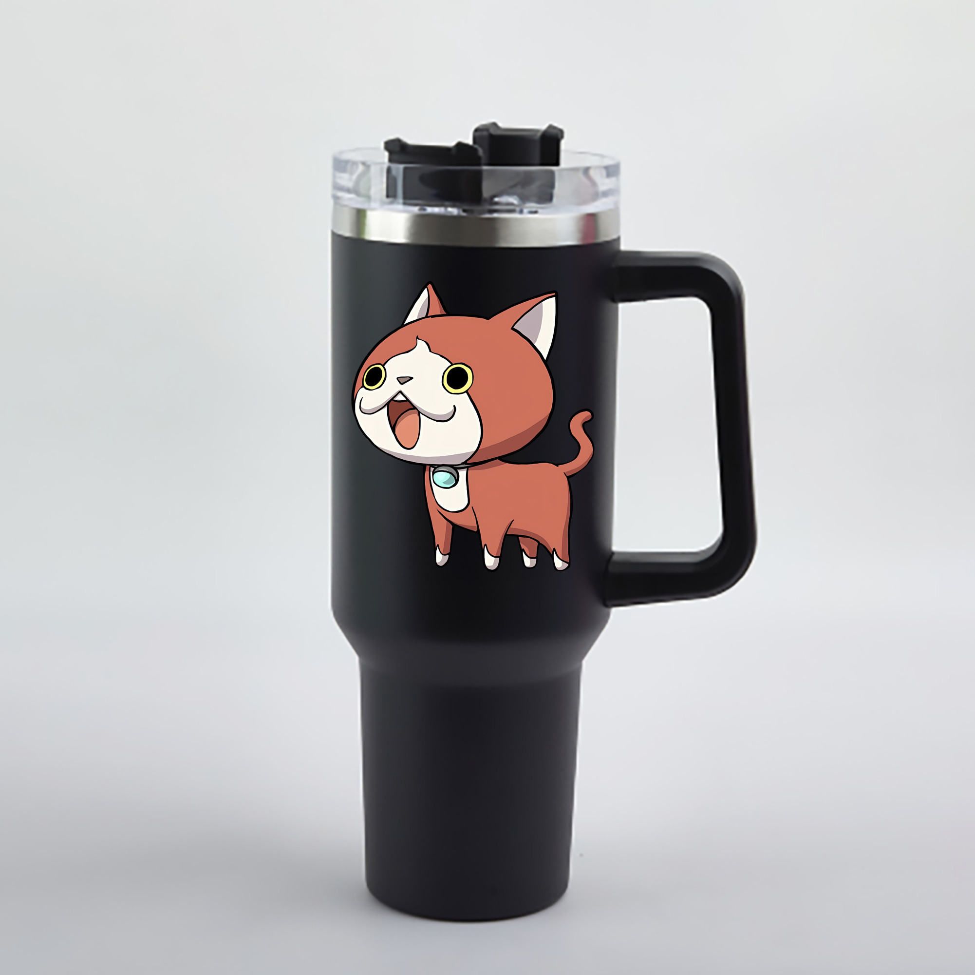 （画像用） 妖怪ウォッチ Yo-kai Watch 1200mL車用タンブラー - クリスタルステッカー（プラスチックストロー付き）