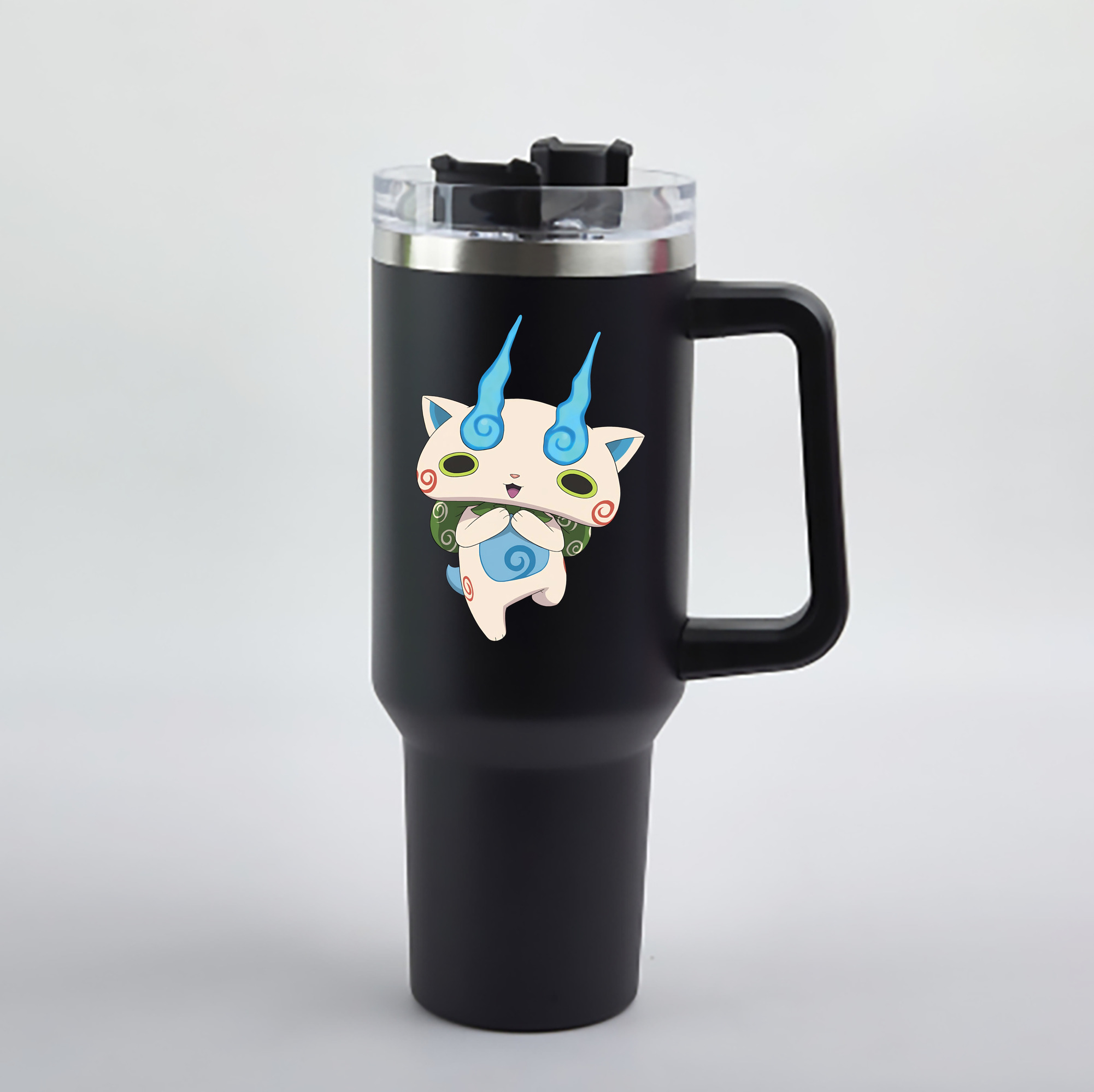 （画像用） 妖怪ウォッチ Yo-kai Watch 1200mL車用タンブラー - クリスタルステッカー（プラスチックストロー付き）