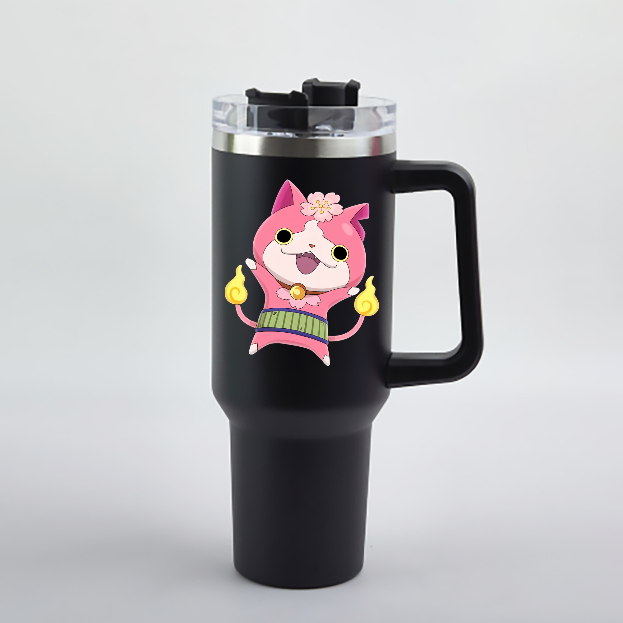 （画像用） 妖怪ウォッチ Yo-kai Watch 1200mL車用タンブラー - クリスタルステッカー（プラスチックストロー付き）