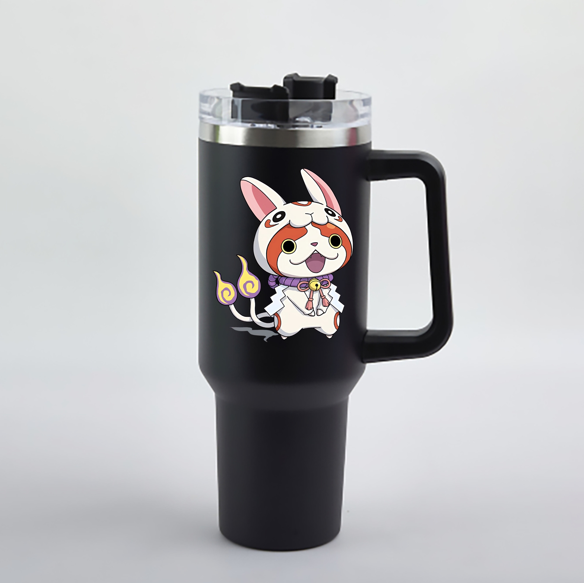 （画像用） 妖怪ウォッチ Yo-kai Watch 1200mL車用タンブラー - クリスタルステッカー（プラスチックストロー付き）