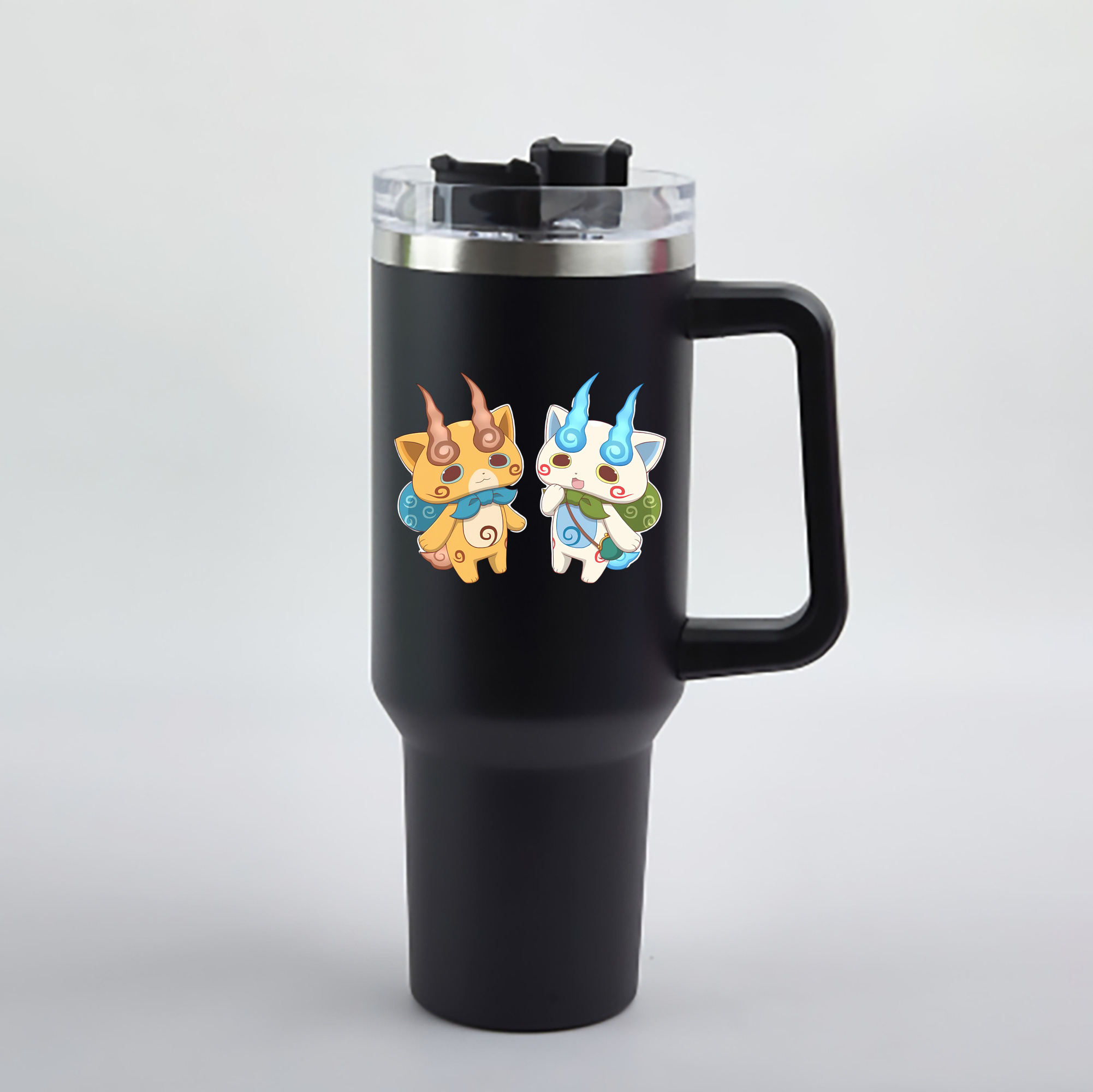 （画像用） 妖怪ウォッチ Yo-kai Watch 1200mL車用タンブラー - クリスタルステッカー（プラスチックストロー付き）
