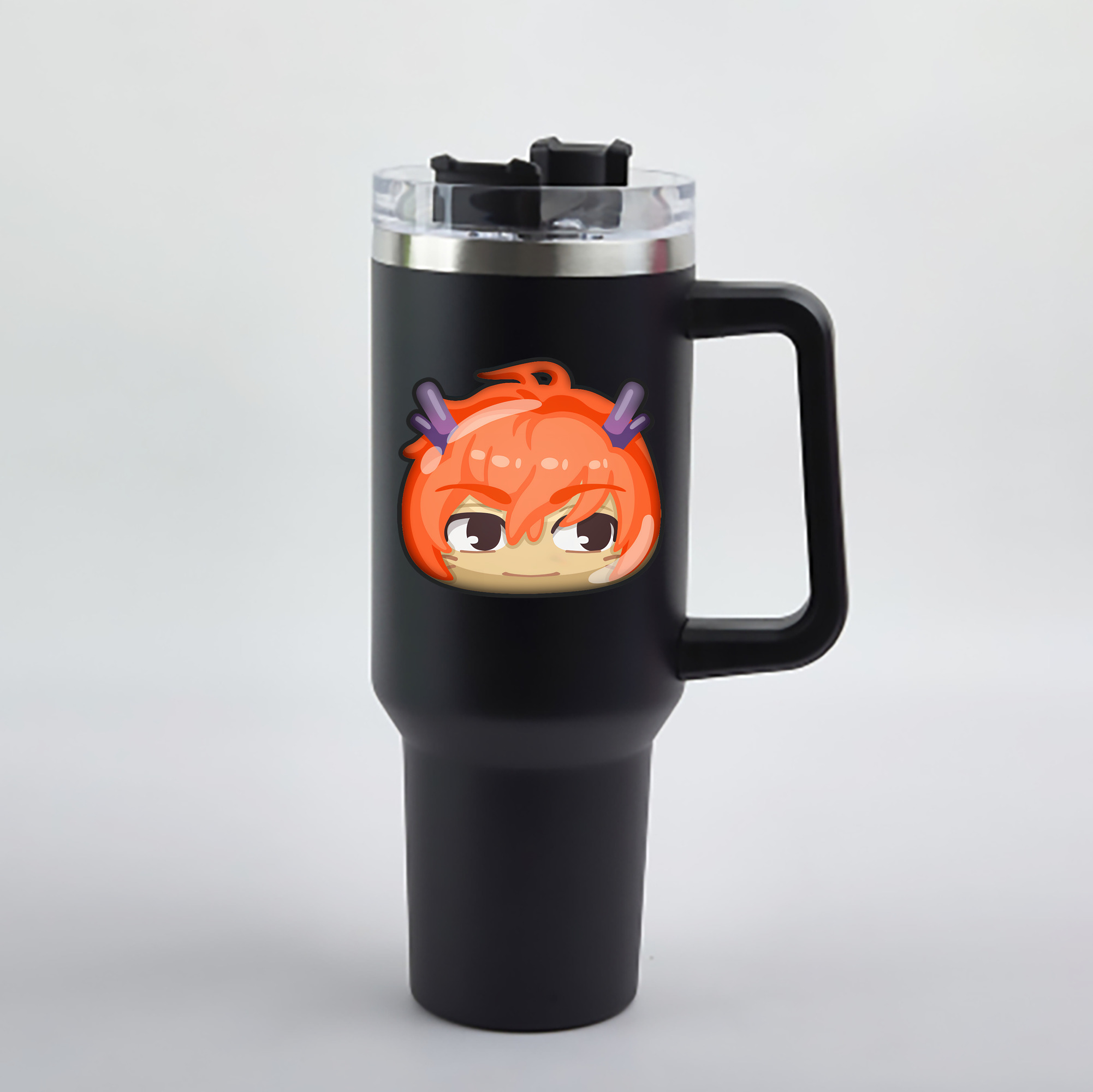 （画像用） 妖怪ウォッチ Yo-kai Watch 1200mL車用タンブラー - クリスタルステッカー（プラスチックストロー付き）